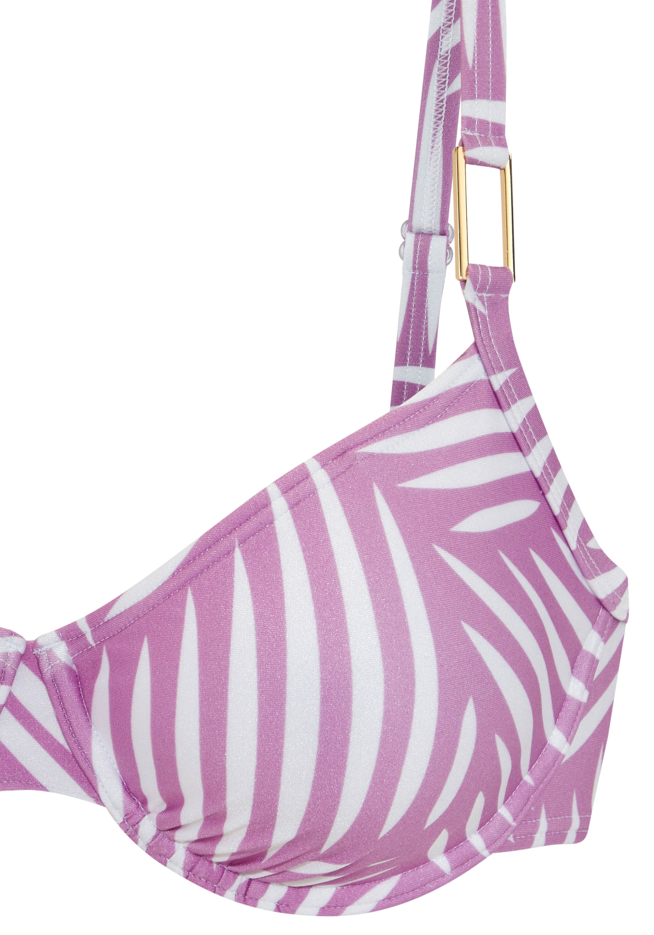 LASCANA Bügel-Bikini-Top »Liv« Mit goldfarbenen Schnallen