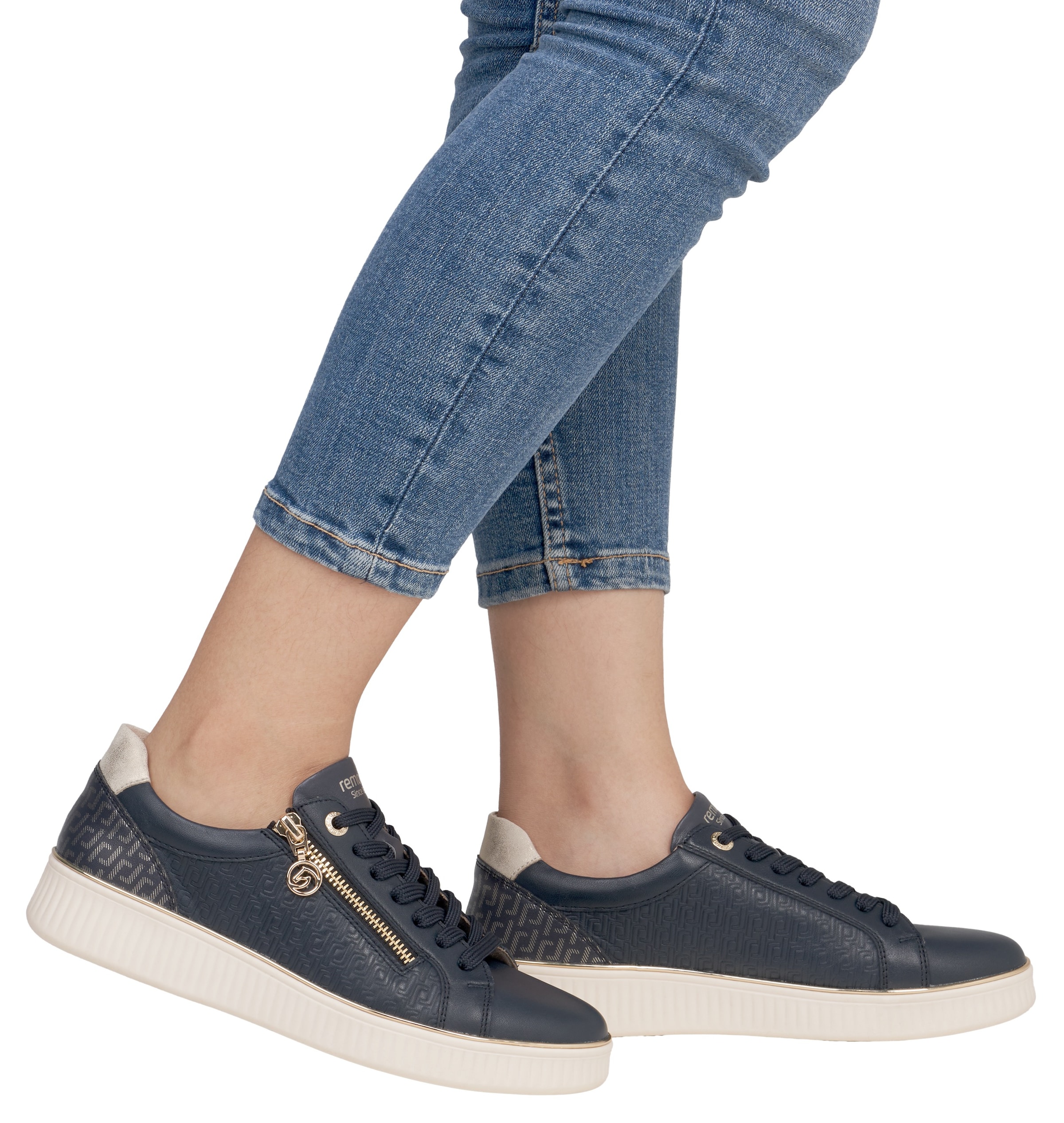 Remonte Plateausneaker, Freizeitschuh, Halbschuh, Schnürerschuh, seitlicher Reißverschluss