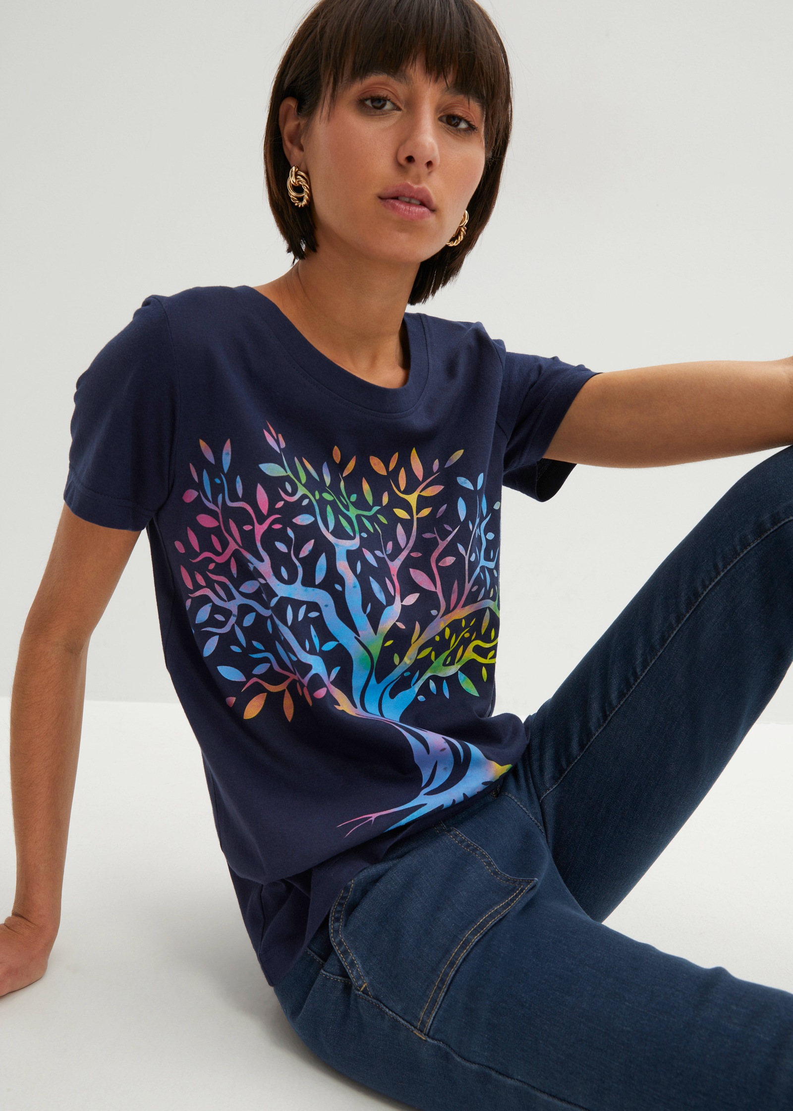 Thumbnail - bonprix T-Shirt "Bedrucktes T-Shirt aus Baumwolle" Bedrucktes T-Shirt aus Baumwolle