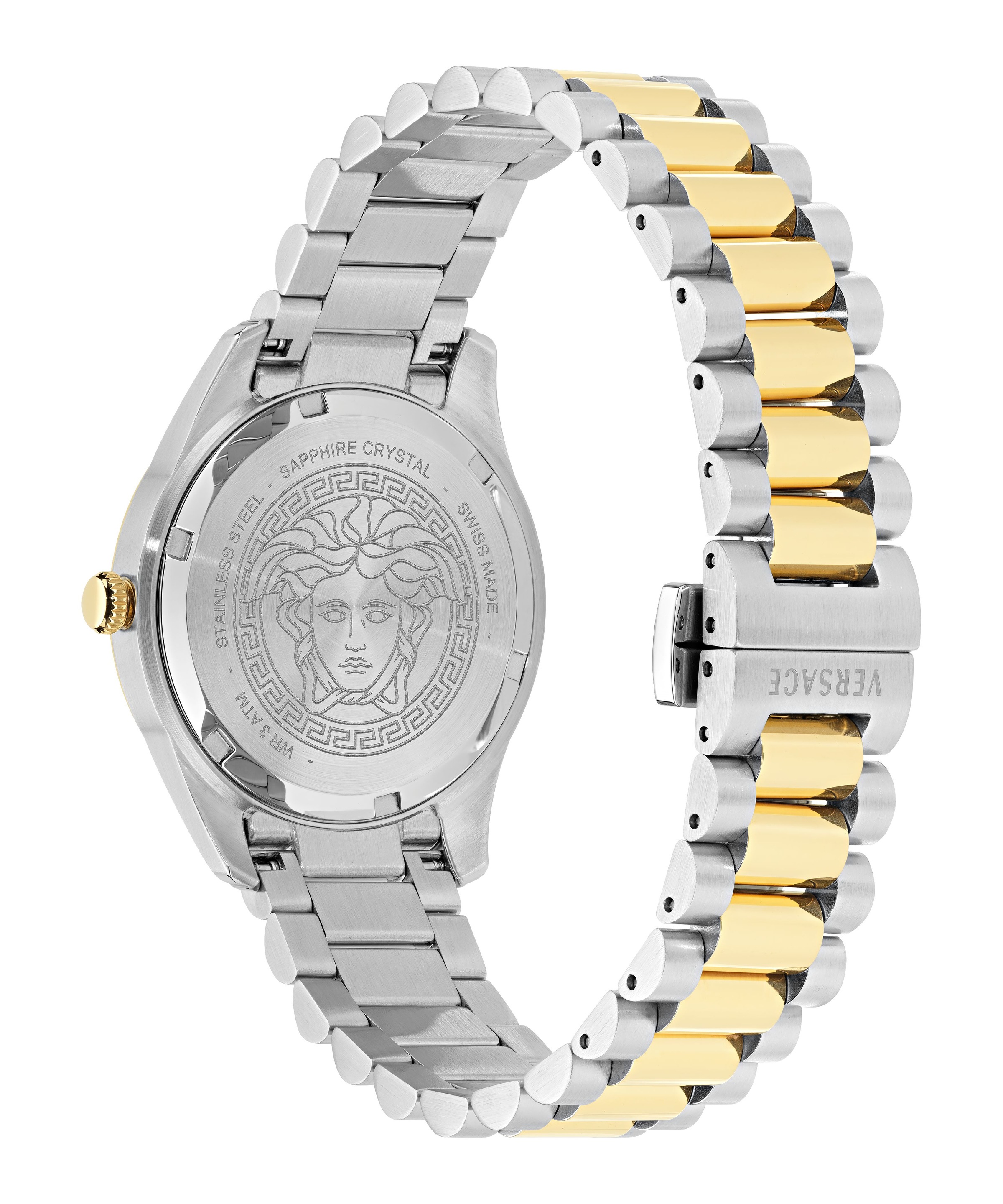 Versace Quarzuhr »APODIS LADY« Armbanduhr, Damenuhr, Swiss Made, Edelstahlarmband, analog