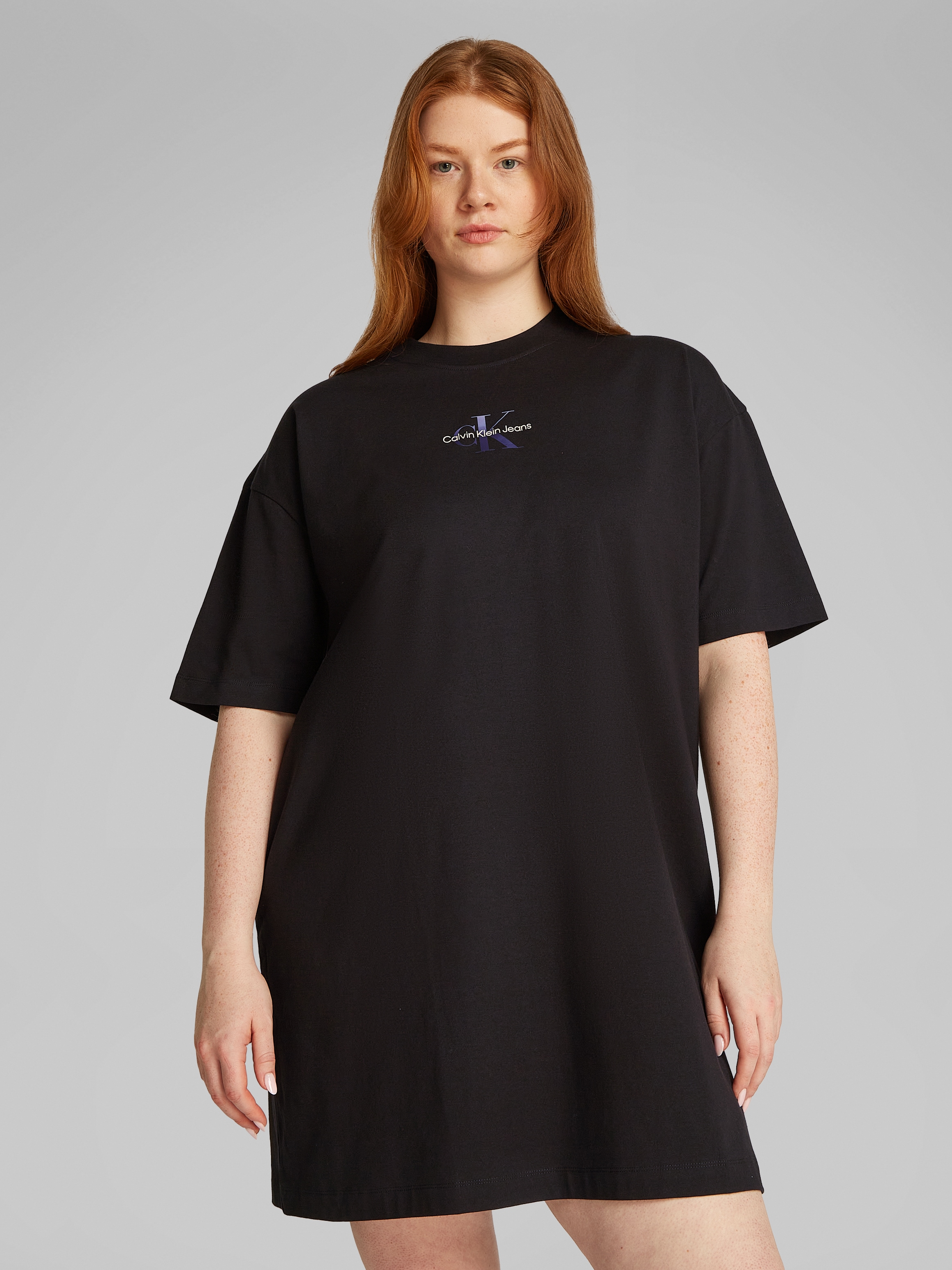 Calvin Klein Jeans Plus Shirtkleid "PLUS GRADIENT MONOLOGO TEE DRESS", in g günstig online kaufen