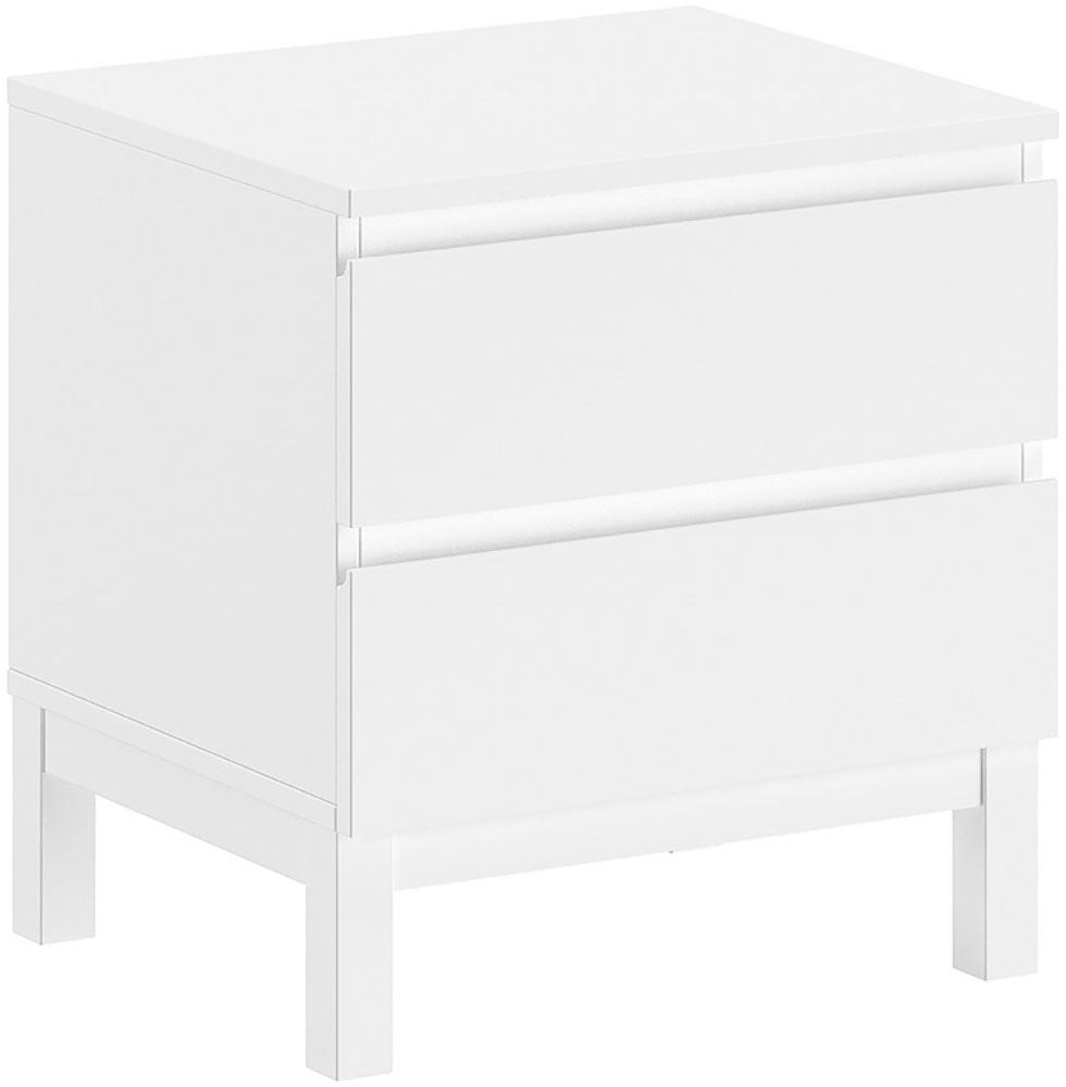 Vipack Jugendzimmer-Set »Set best. aus Einzelbett 90/200, Nachtkonsole, Kleiderschrank 2-trg.«, (3 tlg.), in gradlinigem Design, pflegeleichte lackierte Oberfläche in Weiß