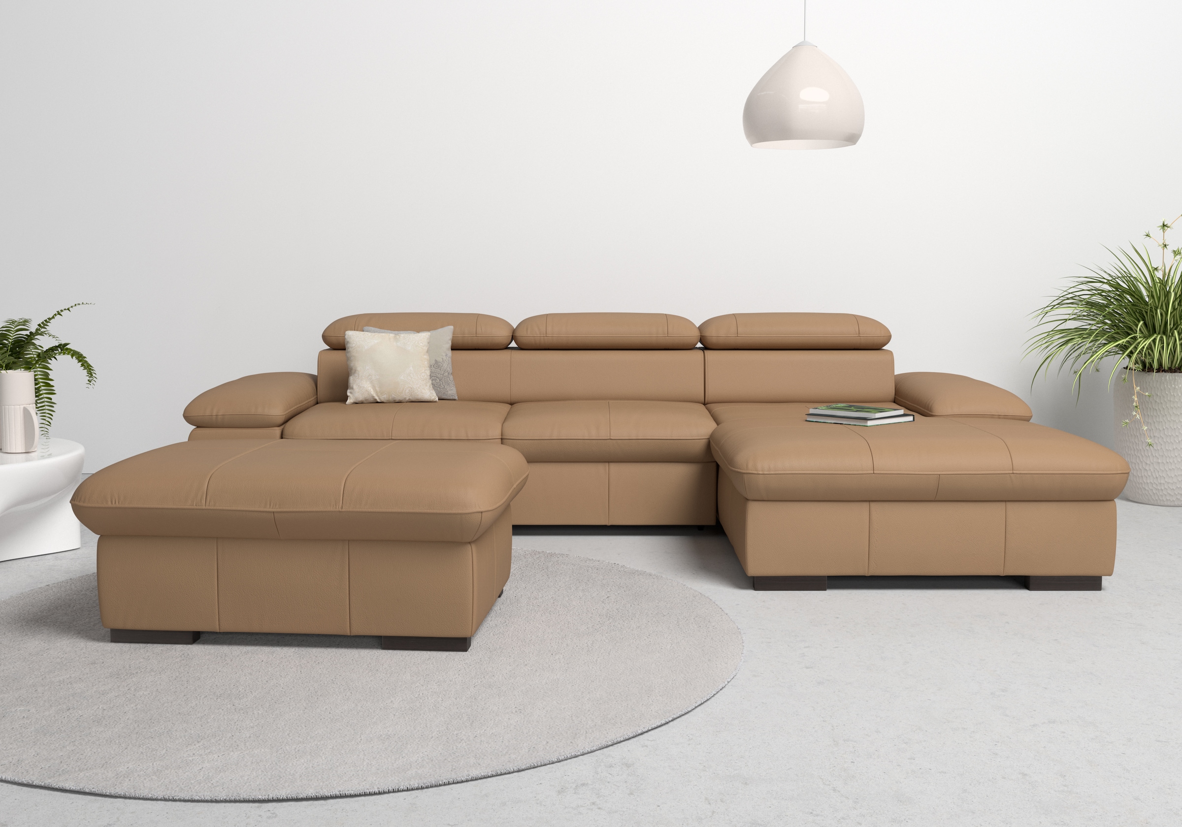 OTTO home Ecksofa "Alberto L-Form" mit Kopfteilverstellung, wahlweise mit Schlaffunktion