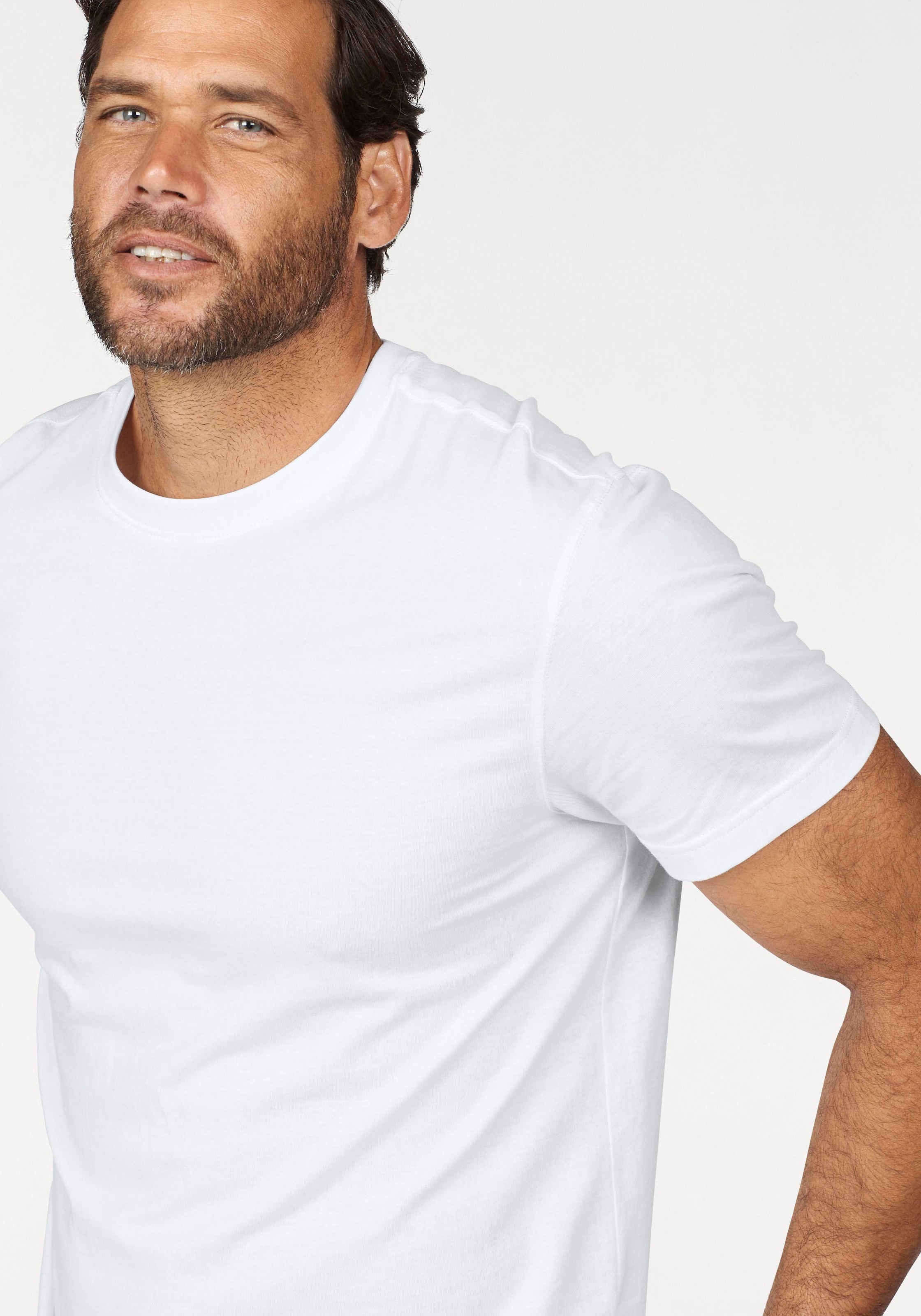 Man's World T-Shirt, (3er-Pack), Kurzarm, normale Passform, aus Baumwolle, im 3er-Pack