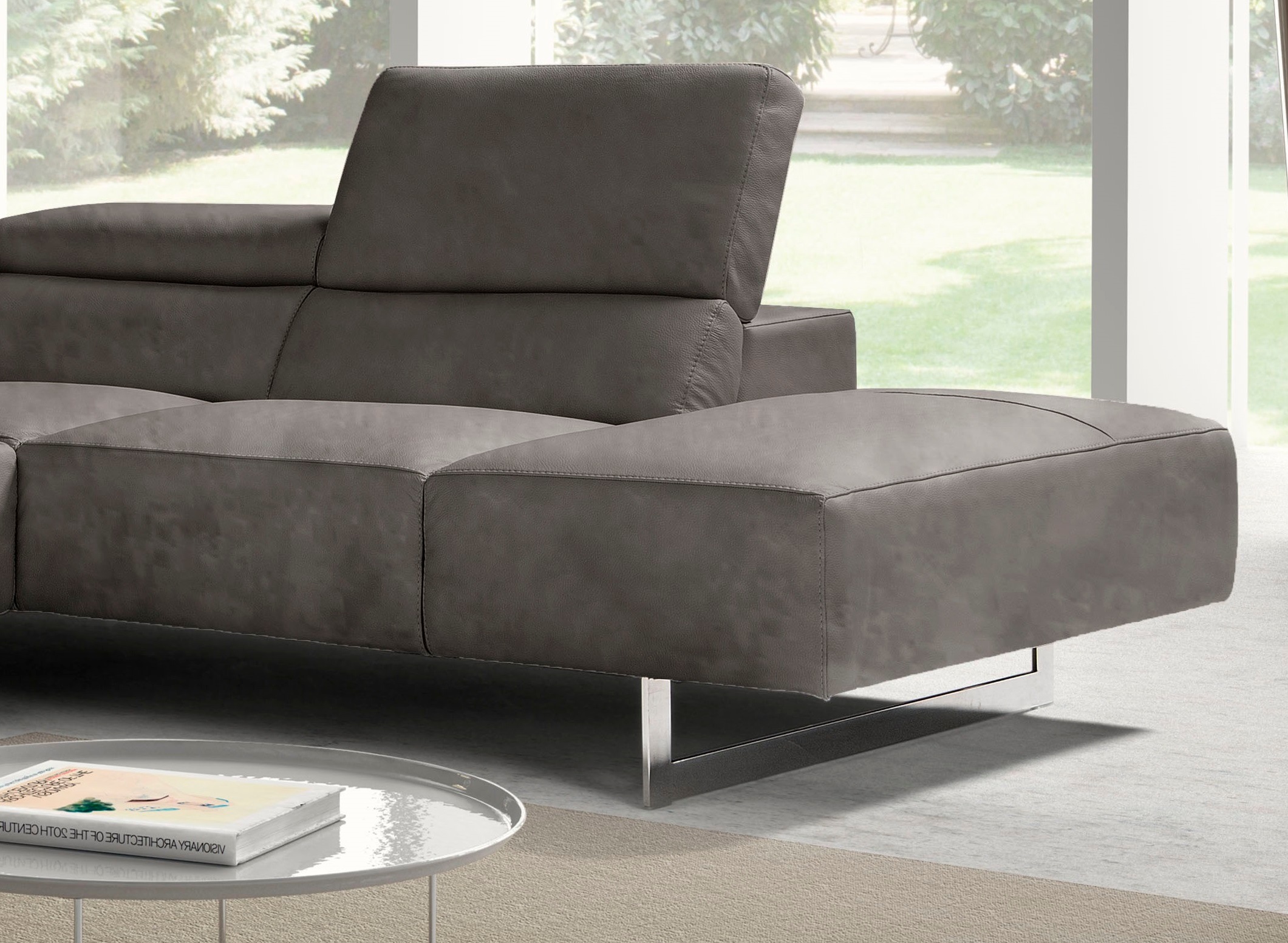 Thumbnail - Egoitaliano Ecksofa "Malika, elegant und bequem, Designsofa, L-Form", mit Ottomane, inkl. Kopfteilverstellung und chromf...