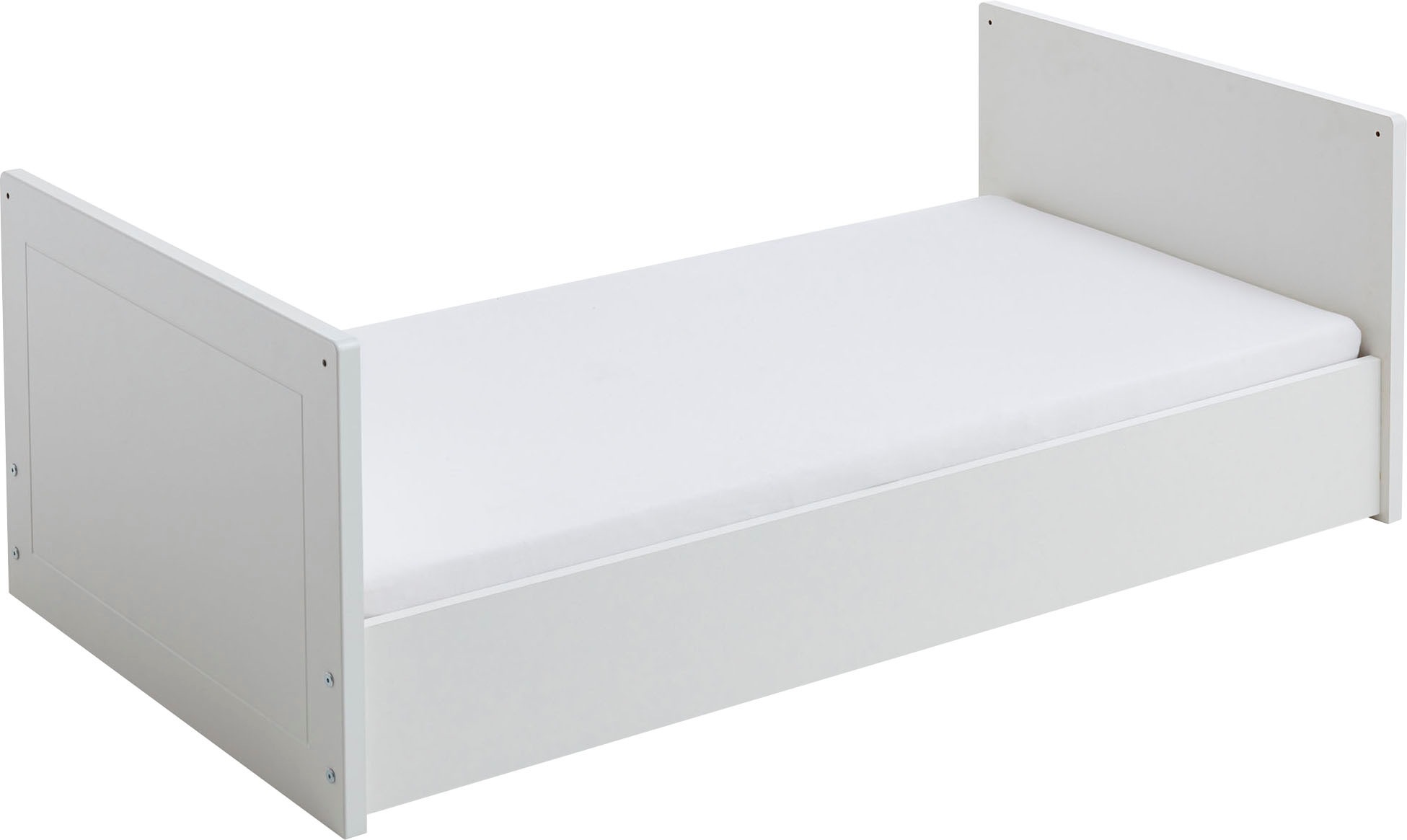 Babybett ARTHUR BERNDT "Thilo", weiß, B:78cm H:86cm L:143cm, Holzwerkstoff, MDF, Massivholz, Babybetten, Babybett, Made in Germany 2