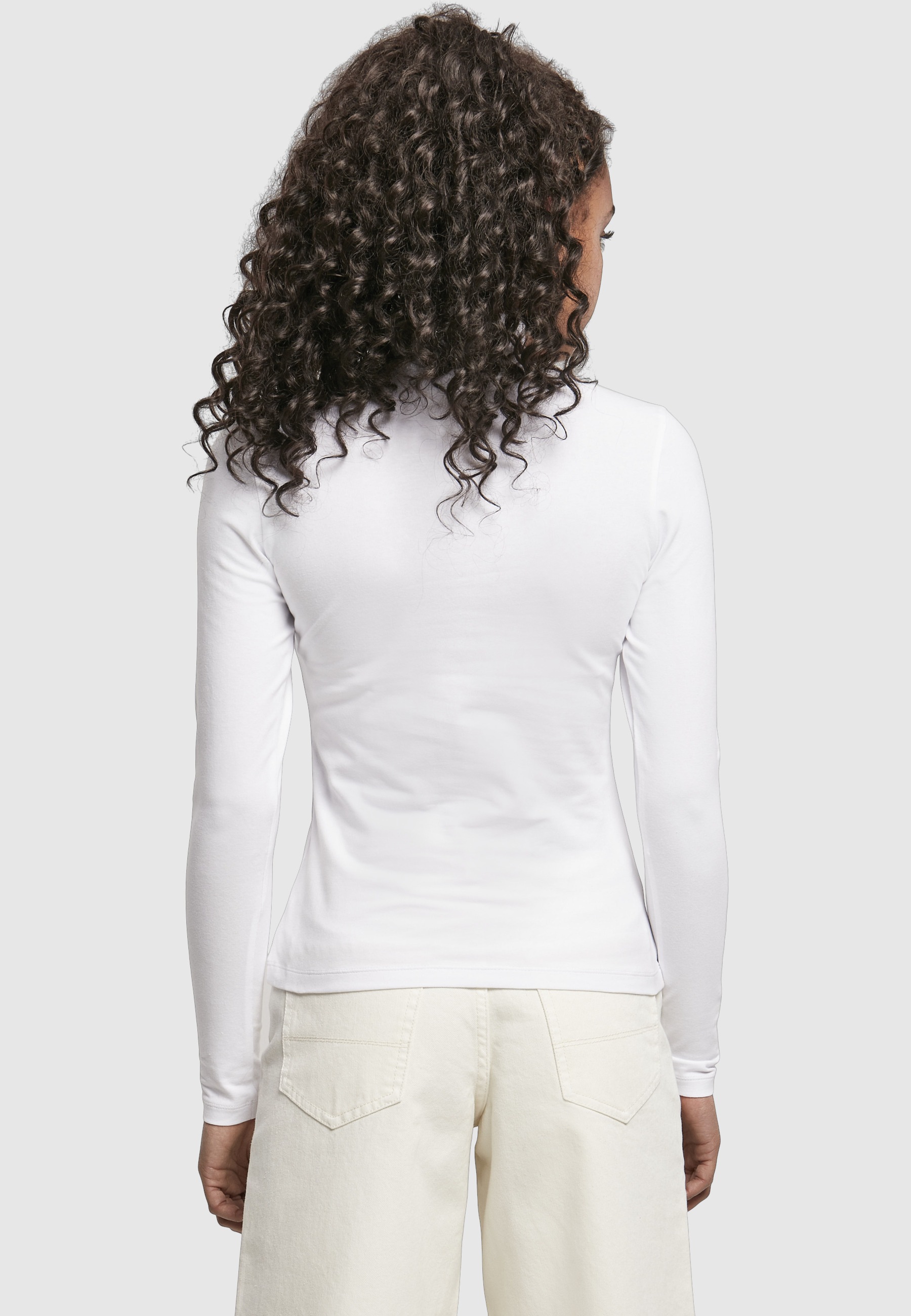 URBAN CLASSICS Langarmshirt »Urban Classics Damen Ladies Cut-Out Turtleneck Longsleeve« 1 Stk.