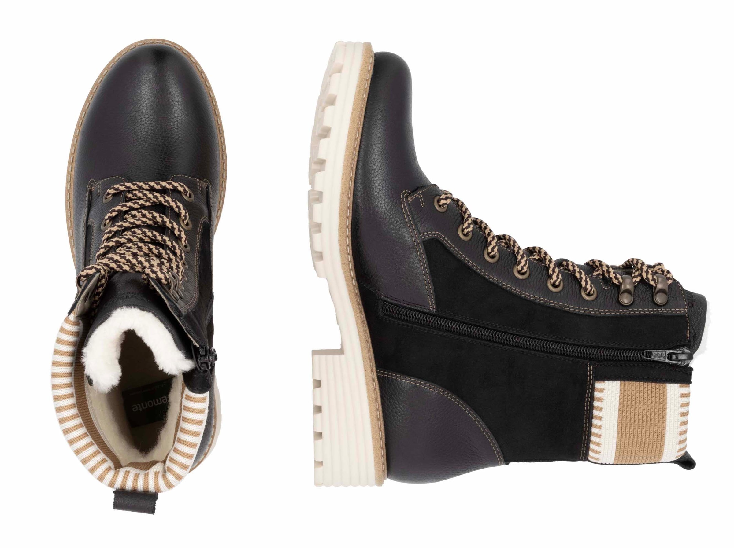 Remonte Winterboots »Elisabeth Hurley-Collection«, Schnürboots, Schnürstiefelette mit wasserabweisender TEX-Membran