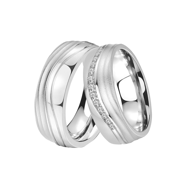 DOOSTI Trauring »Schmuck Geschenk Edelstahl Trauring Ehering Partnerring  LIEBE«, mit o. ohne Zirkonia bestellen | BAUR