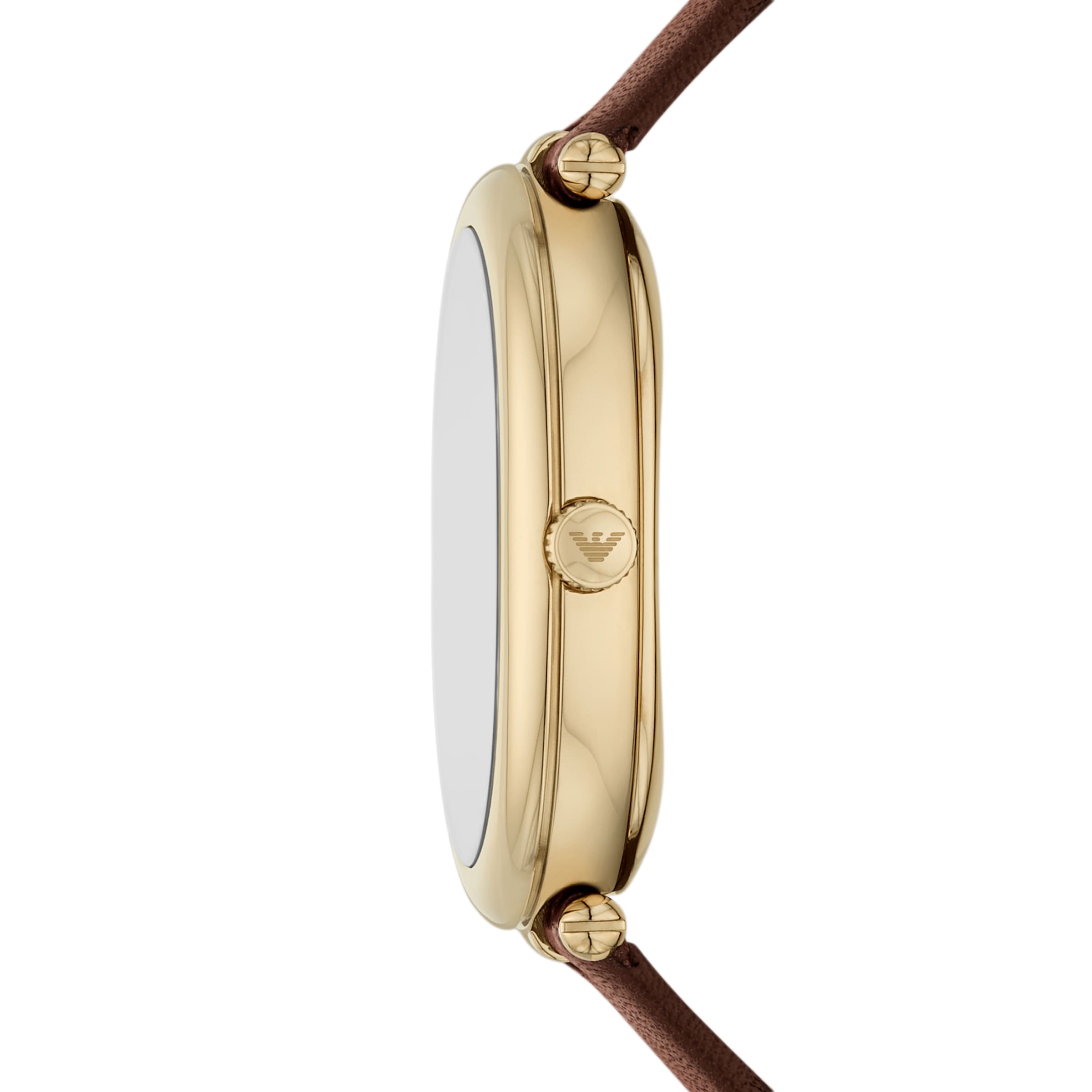 Emporio Armani Quarzuhr, Armbanduhr, Damenuhr, Lederarmband, analog