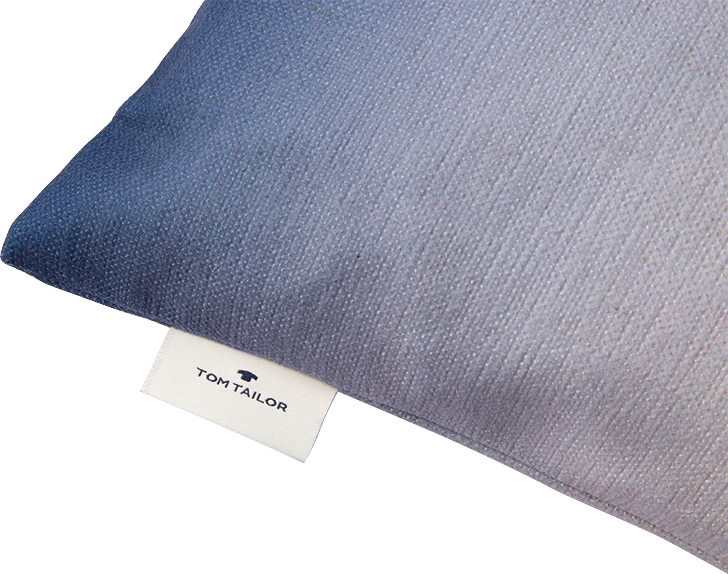 TOM TAILOR HOME Dekokissen »Gradient Signature«, Farbverlauf, Markenlogo, Kissenhülle ohne Füllung, 1 Stück