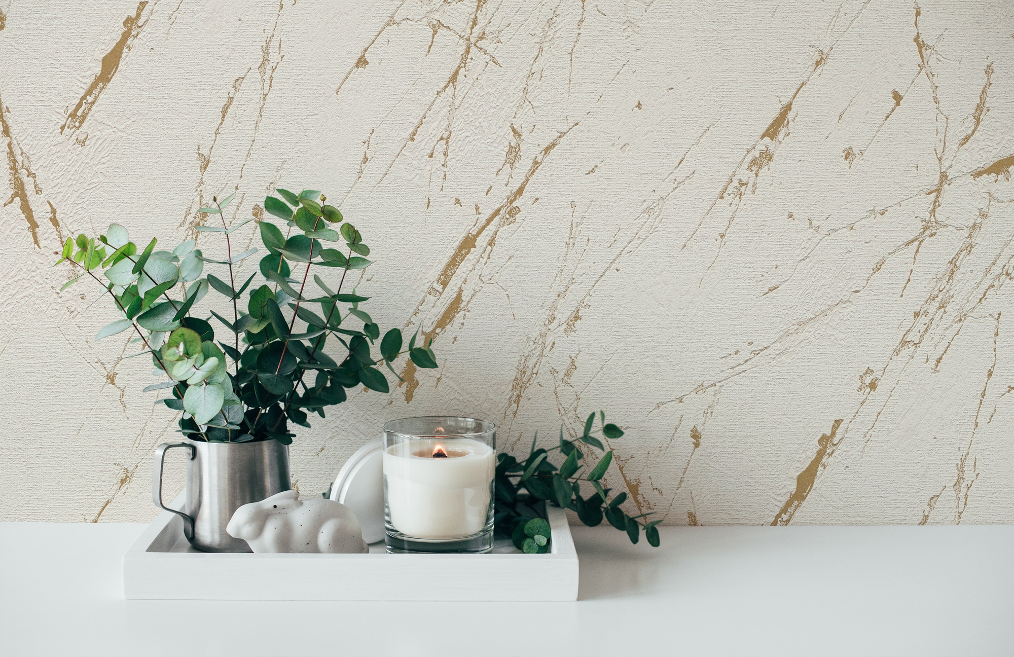 A.S. Création Vliestapete »Casual Living Marmor-Tapete Mustertapete Stein-Optik Steinoptik«, leicht glänzend, Vliestapete Marmor für Schlafzimmer Küche Wohnzimmer Marmoroptik Flur