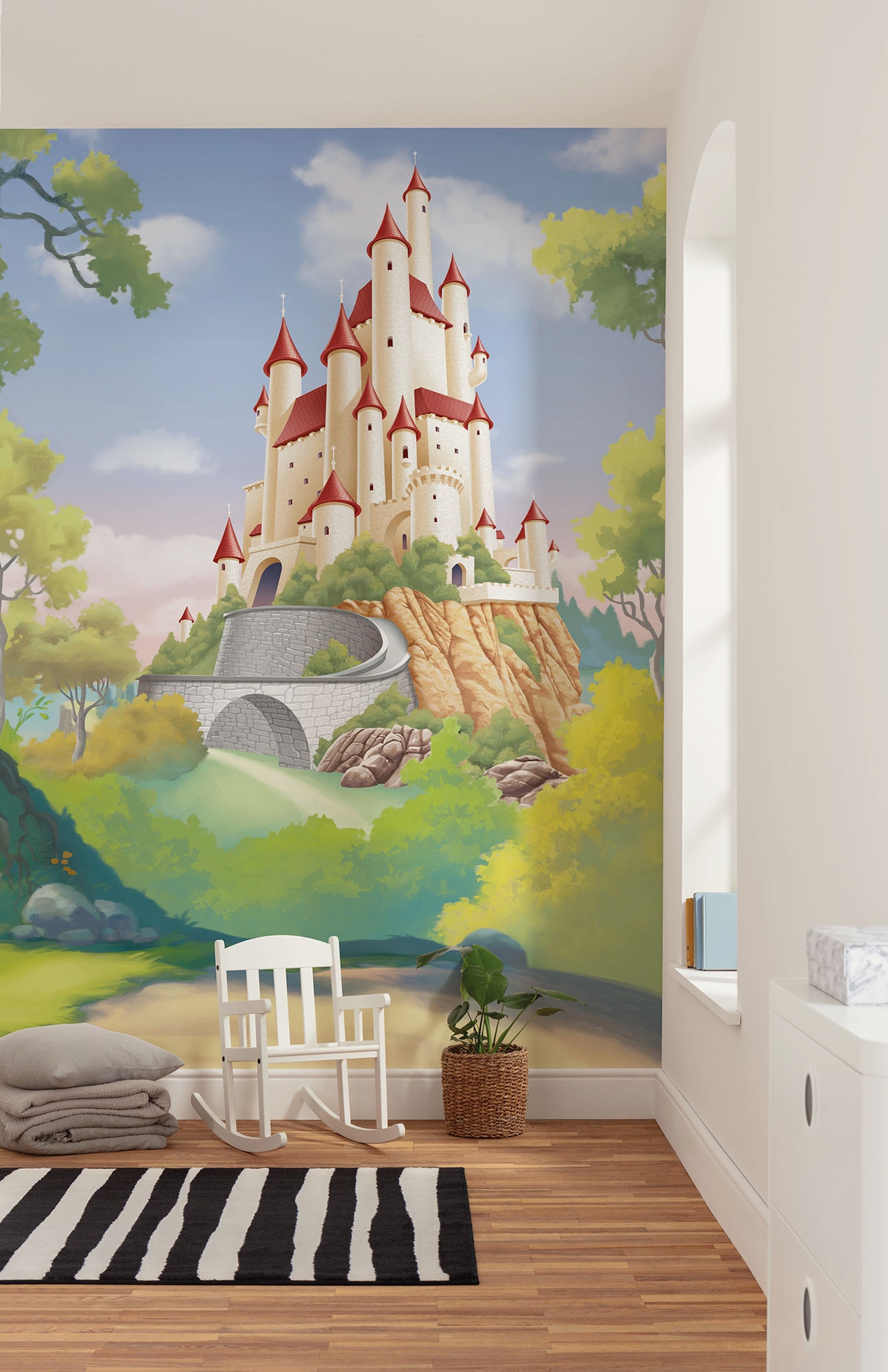 Komar Kindertapete "Disney Princess Snow White Castle" bedruckt glatt