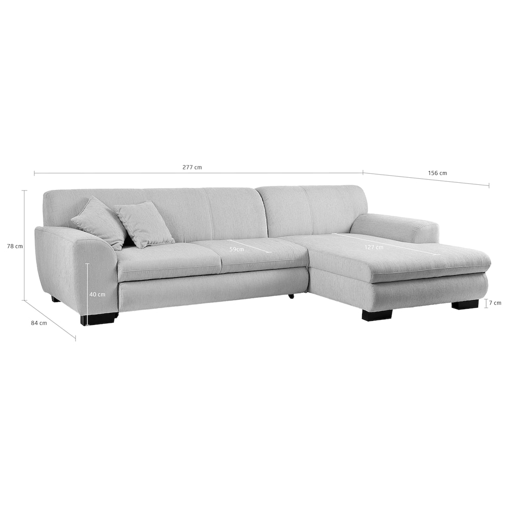 Home affaire Ecksofa »Nika L-Form«