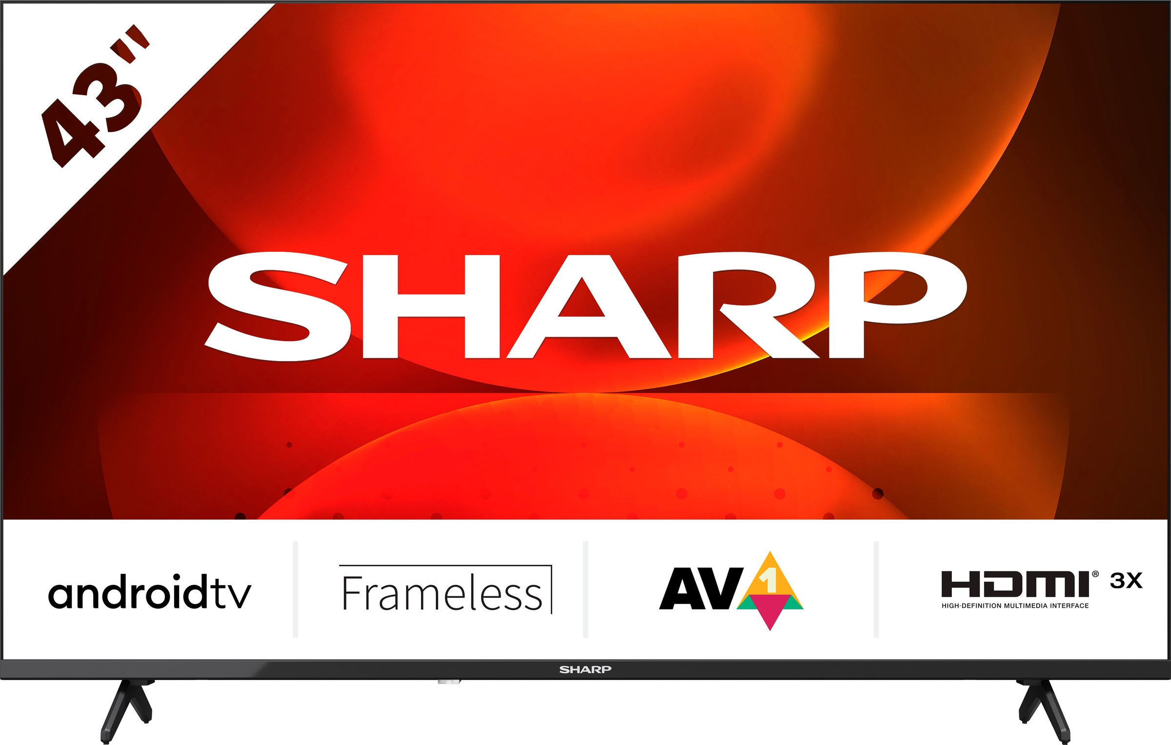 SHARP LED-Fernseher "2T-C43FHx", 43, schwarz, Fernseher