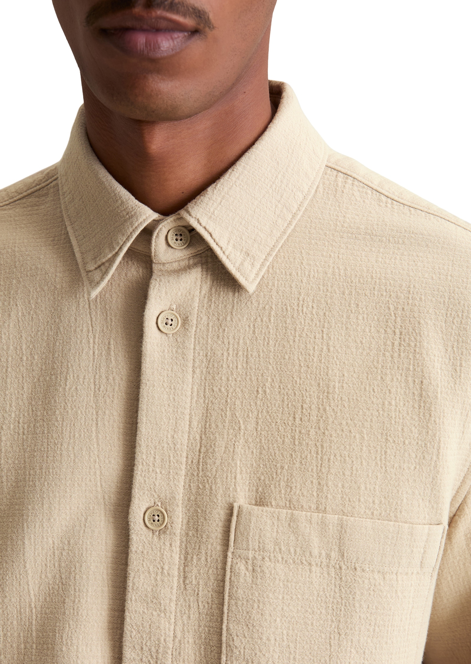 Marc O'Polo DENIM Langarmhemd »mit feiner Struktur«