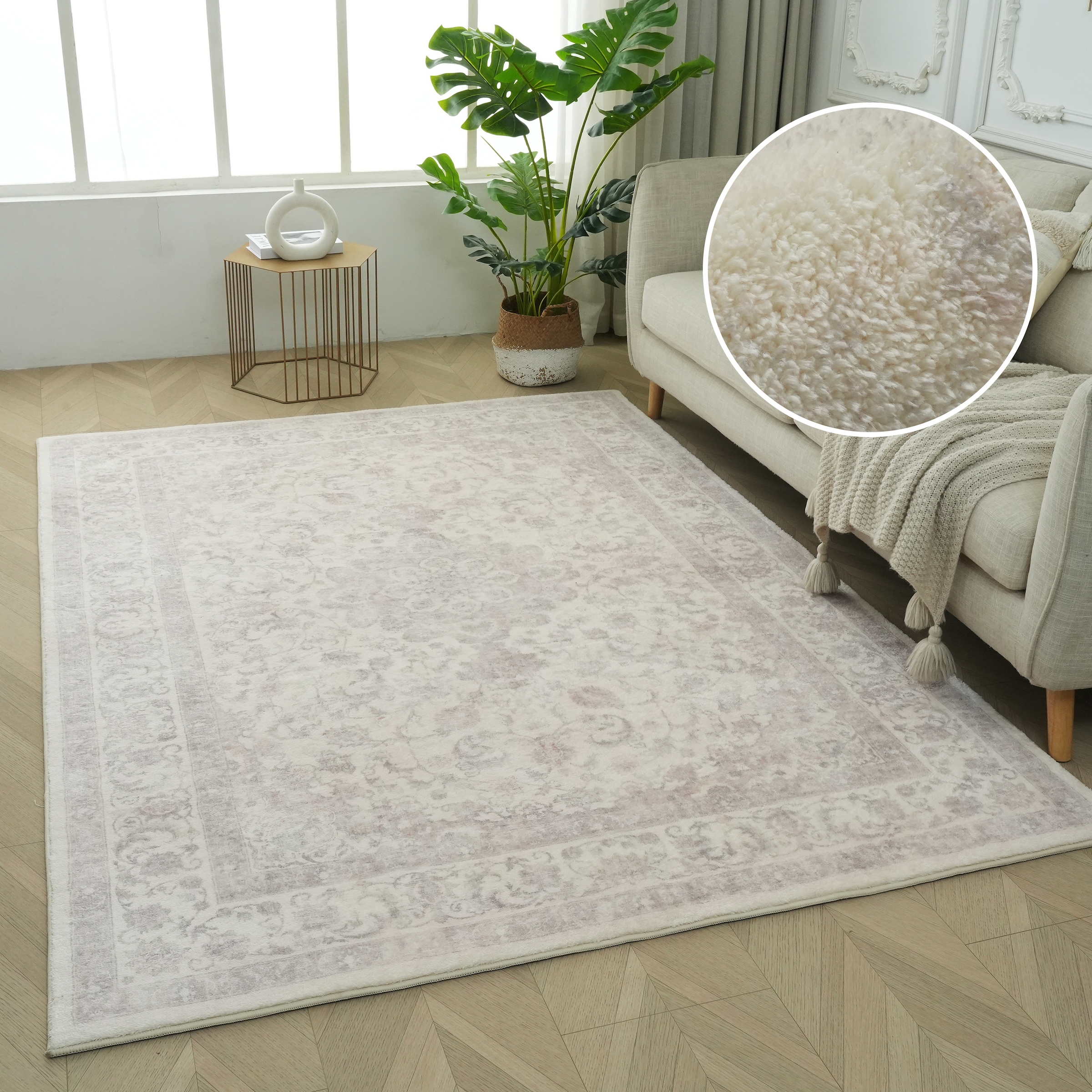 OTTO home Teppich "Omar, Druckteppich, orientalisches Design, mehrfarbig, bedruckt" rechteckig 13 mm Höhe Orient-Optik, Vintage Design, weich, Wohnzimmer, Schlafzimmer