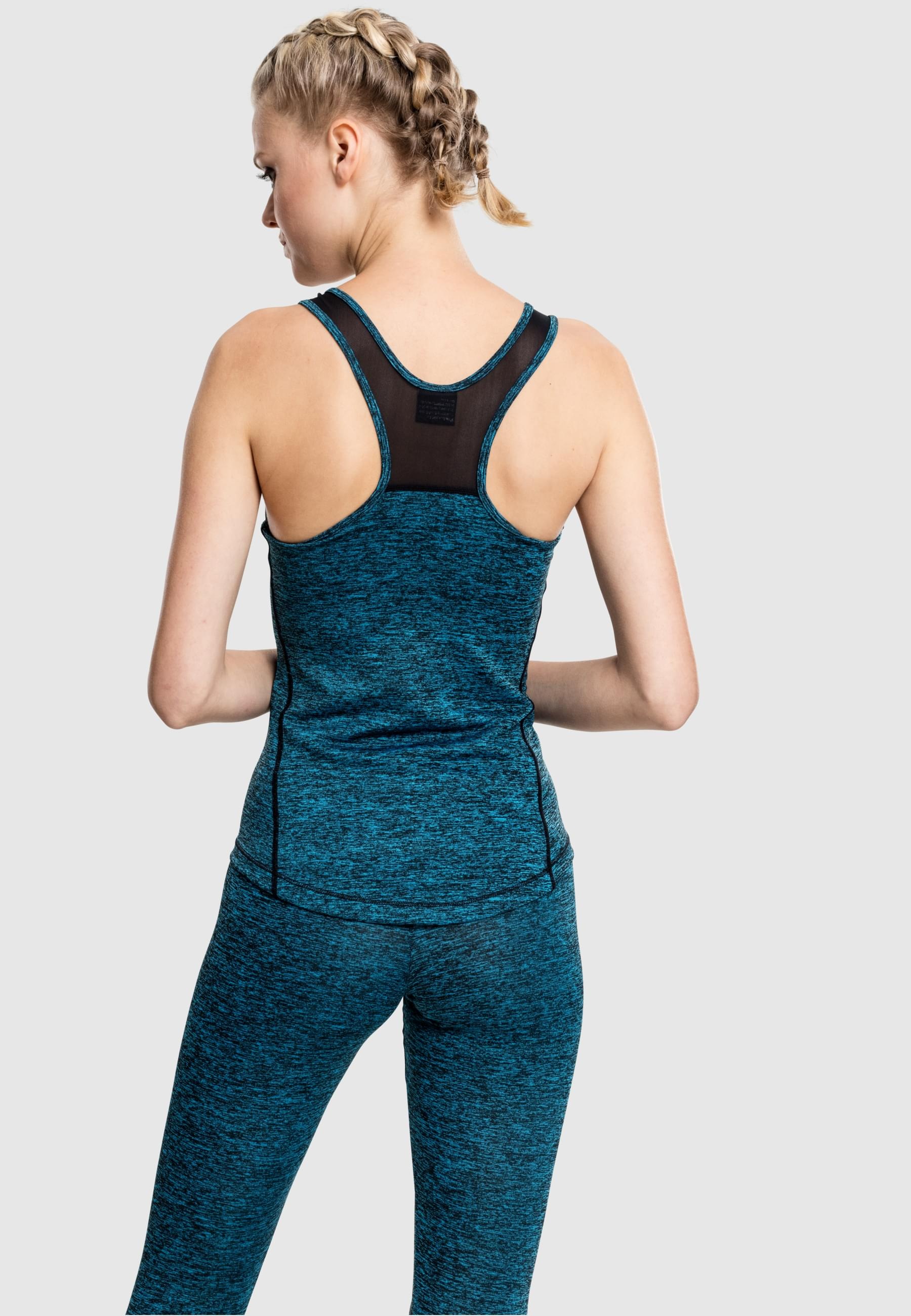 URBAN CLASSICS Muskelshirt »Urban Classics Damen Ladies Active Melange Trainings Top«, (1 tlg.)