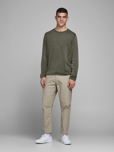 Jack & Jones Strickpullover »JJELEO KNIT CREW NECK NOOS«, mit Rundhalsausschnitt