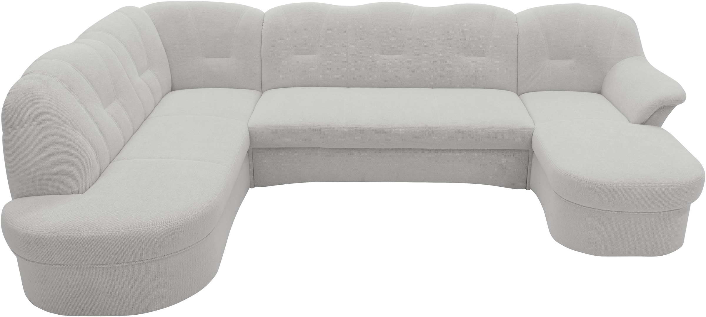 DOMO collection Wohnlandschaft »Flores auch in Leder-Bezug, B/T/H: 293/180/86 cm, U-Form«, (3 St.), wahlweise mit Bettfunktion, wahlweise mit Federkern