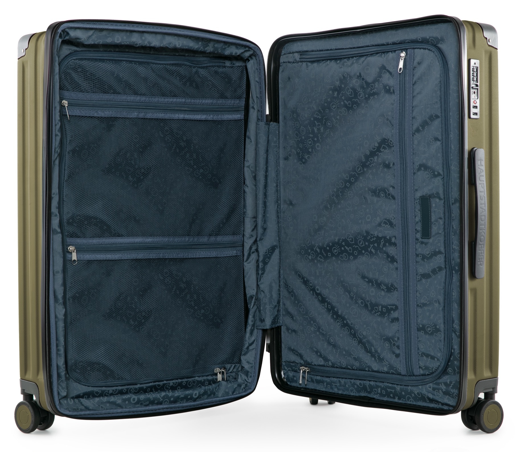Hauptstadtkoffer Hartschalen-Trolley »Q-Damm, verschiedene Farben und Größen«, 4 Rollen, Hartschalenkoffer Reisekoffer Trolley mit TSA-Schloss