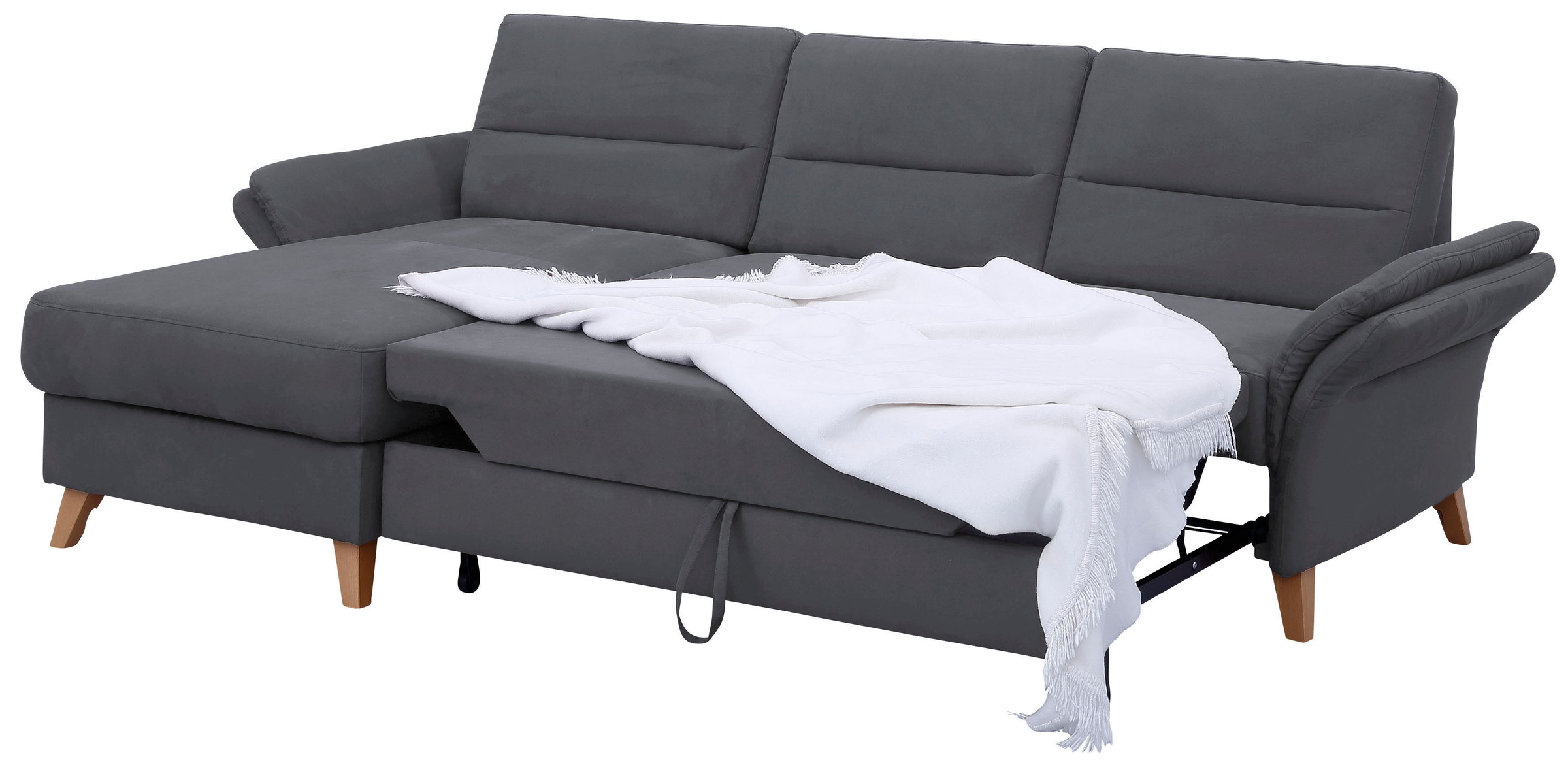 Home affaire Ecksofa »Westerland L-Form«, Federkern-Polsterung, wahlweise mit Bettfunktion, Bettkasten