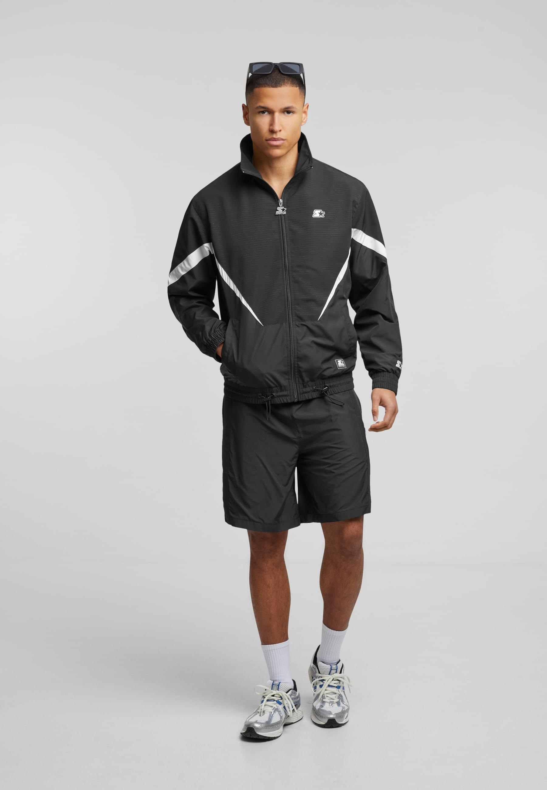 Starter Black Label Trainingsjacke »Starter Black Label Starter Fabric Mix Track Jacket« 1 Stk. tlg. ohne Kapuze