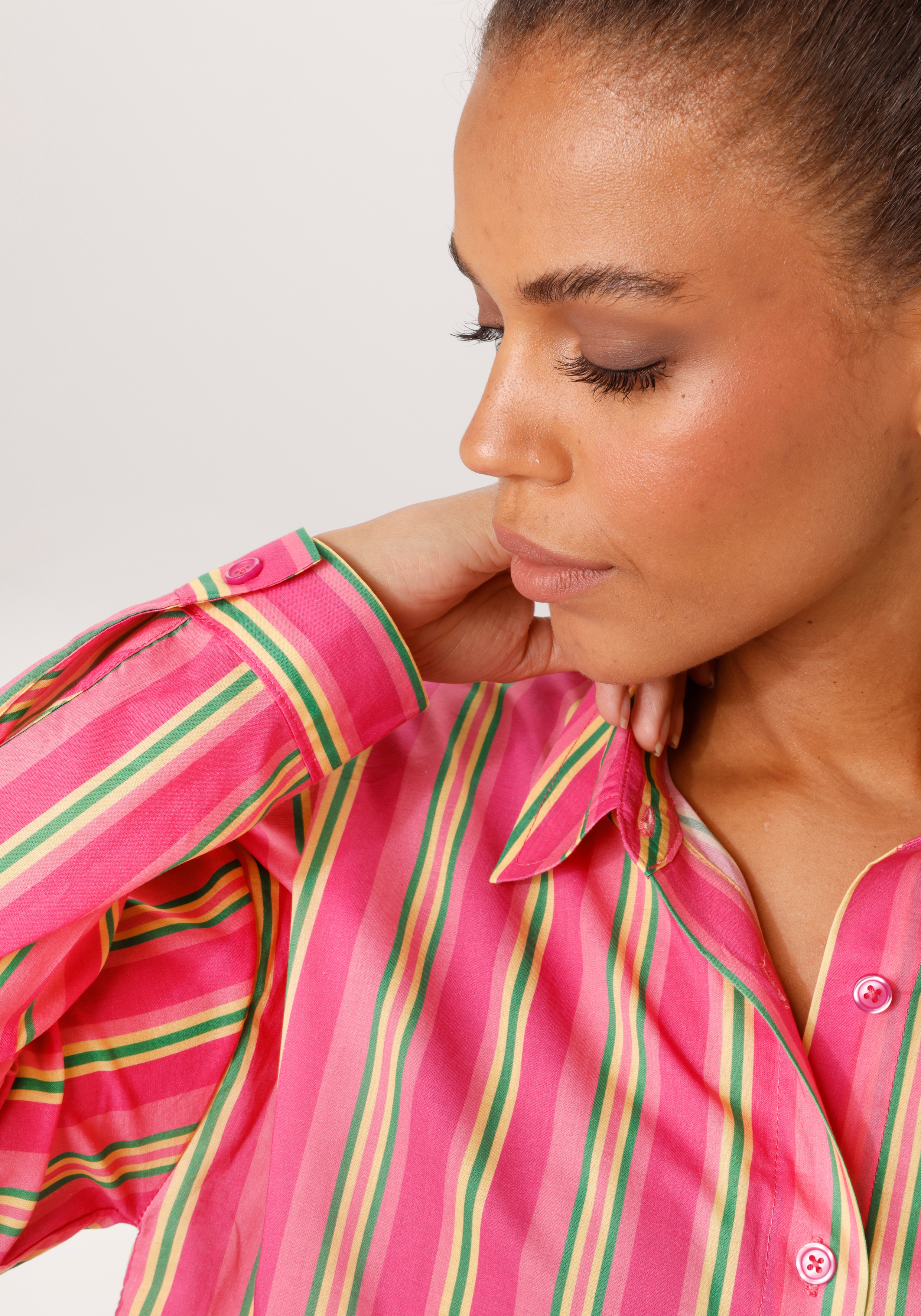 Thumbnail - Aniston CASUAL Hemdbluse im knallfarbenem Streifen-Dessin - NEUE KOLLEKTION