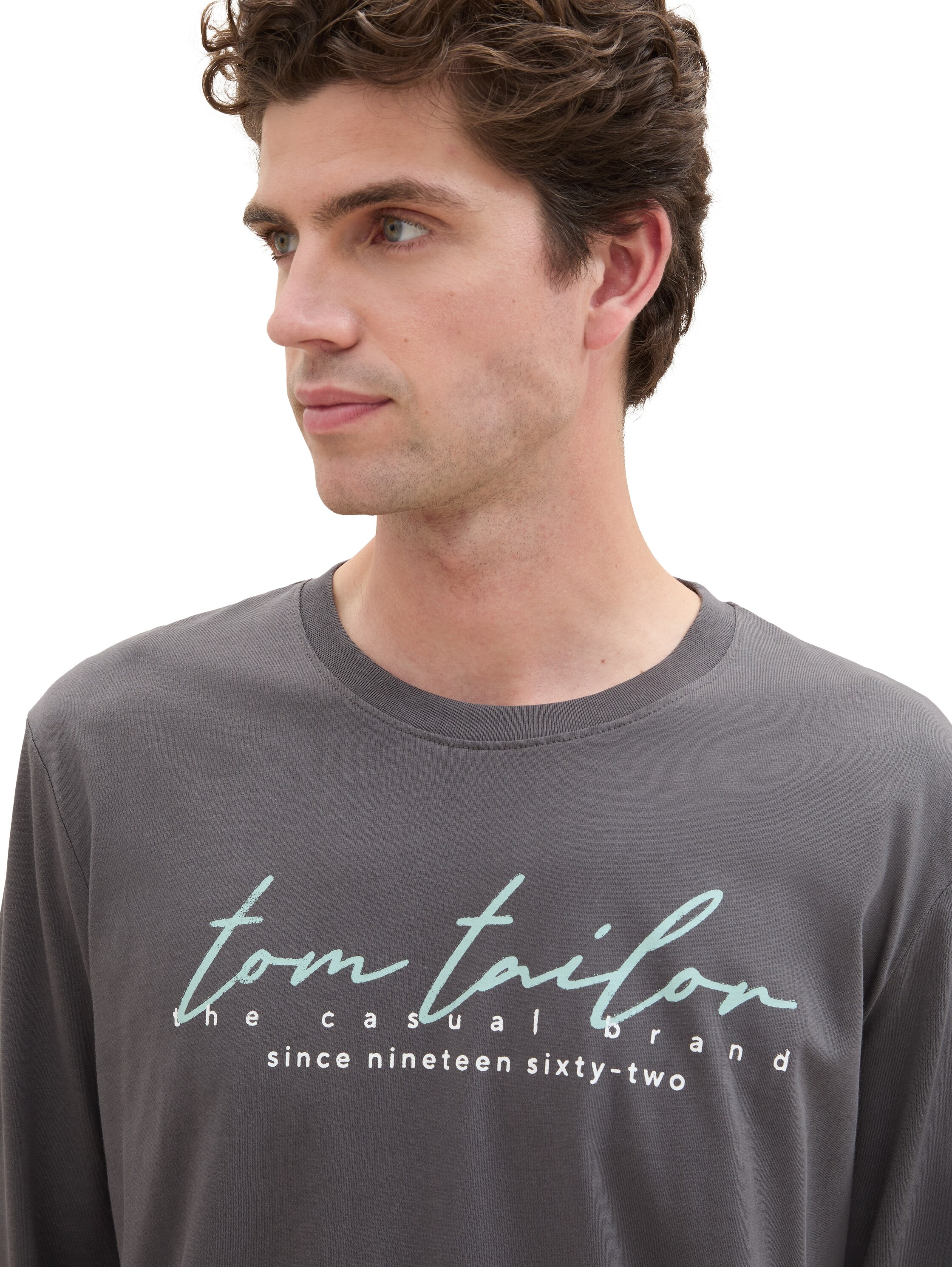 TOM TAILOR Langarmshirt, mit Logo-Print