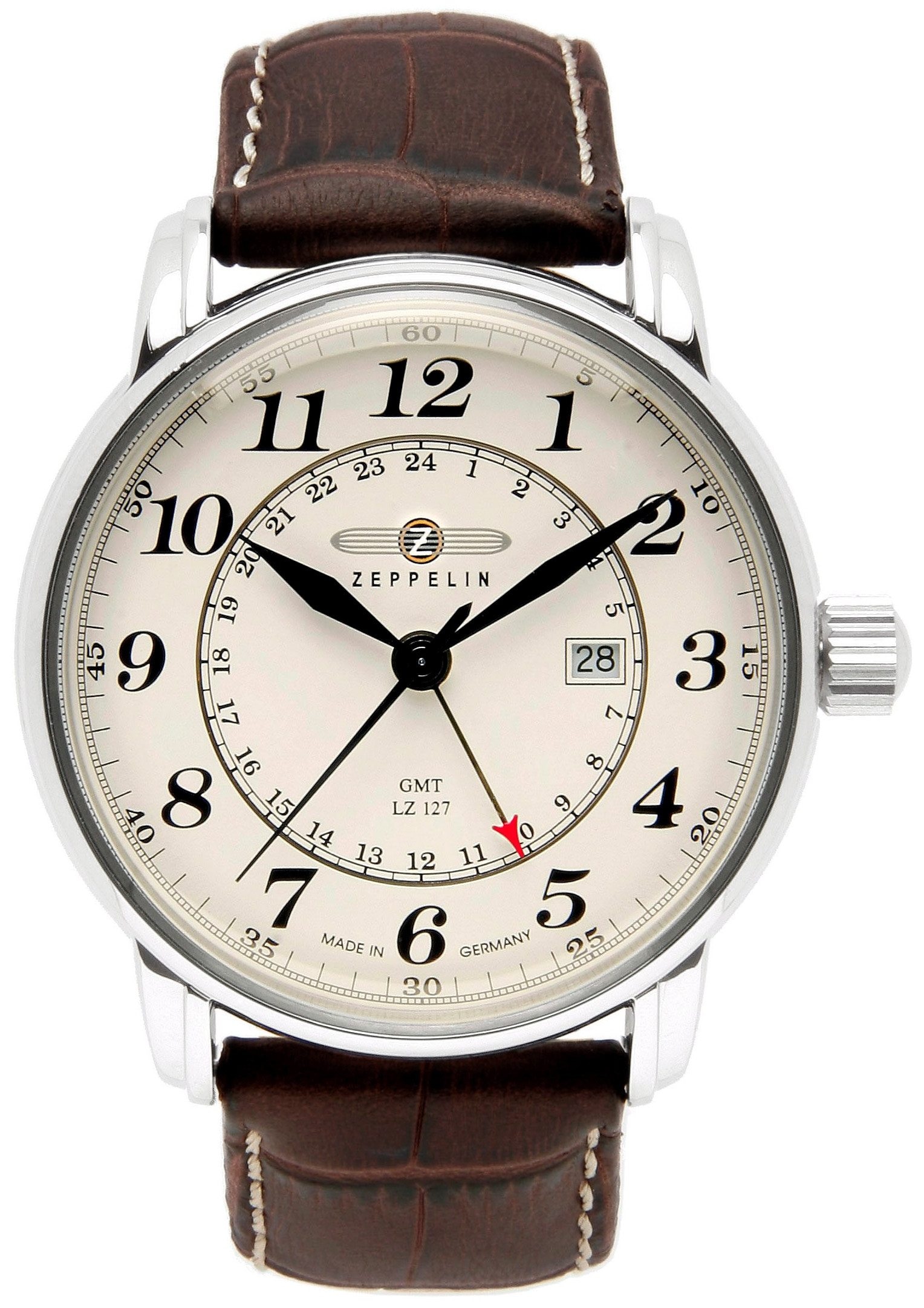 Quarzuhr »LZ127 Graf Zeppelin, 7642-5«, Armbanduhr, Herrenuhr, Datum, Made in Germany