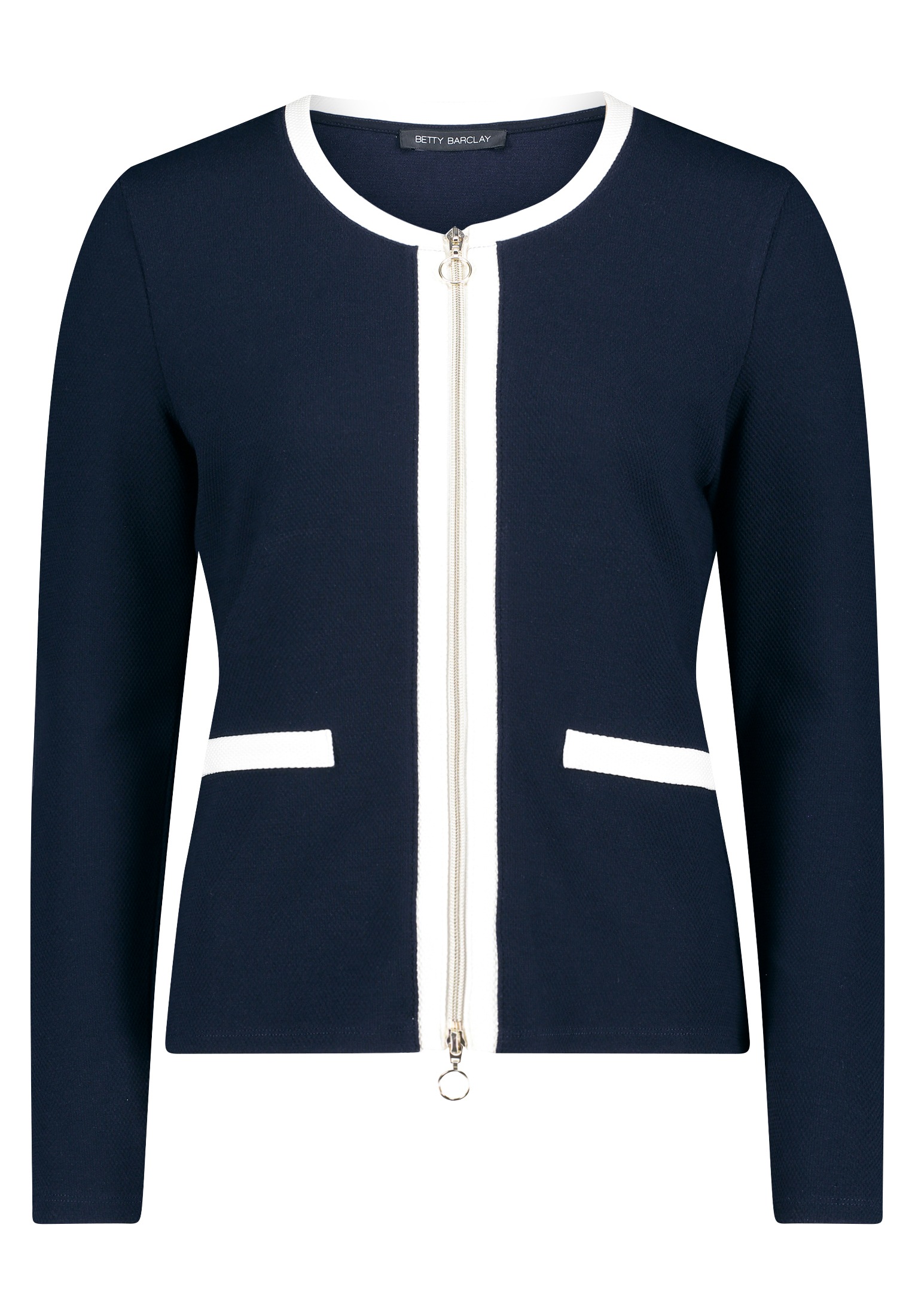 Betty Barclay Sweatjacke »Betty Barclay Shirtjacke mit Struktur«, Materialmix