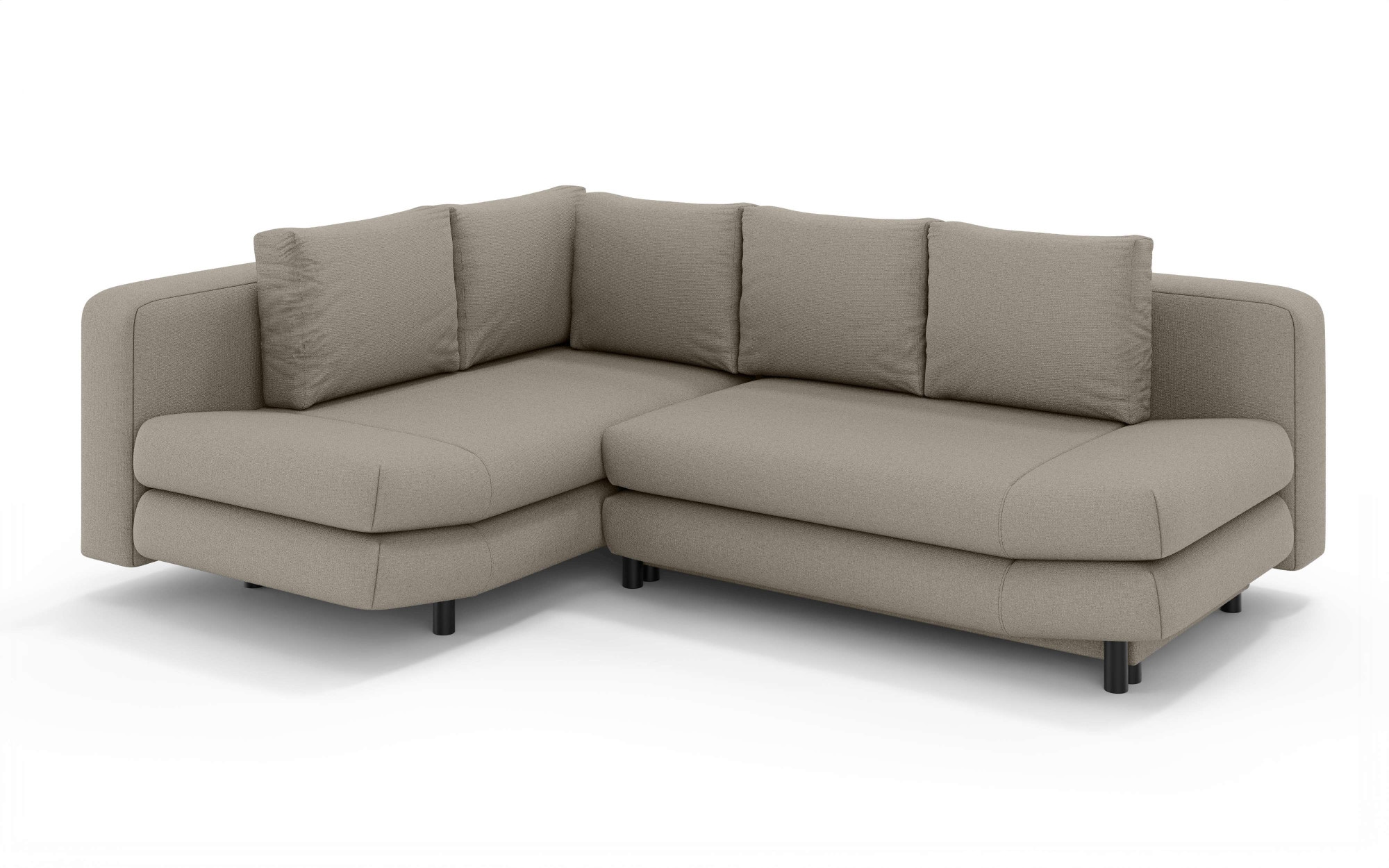 Home affaire Ecksofa »LENNARA Schlafsofa mit Bettkasten, Maße B/T/H: 234/179/85 cm«, L-Form mit Ottomane rechts/links, mit Wellenunterfederung