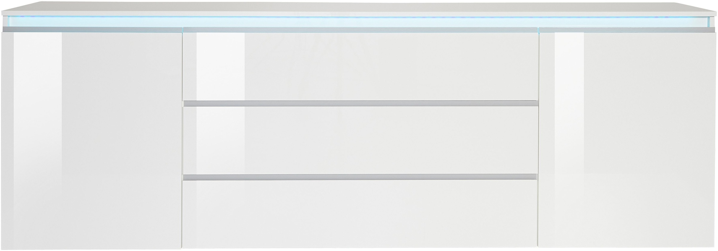 Thumbnail - Home affaire Sideboard "Magic, Kommode, Schrank, Stauraumschrank" mit 2 Türen und 3 Schubkästen Hochglanz lackiert (B/T/...