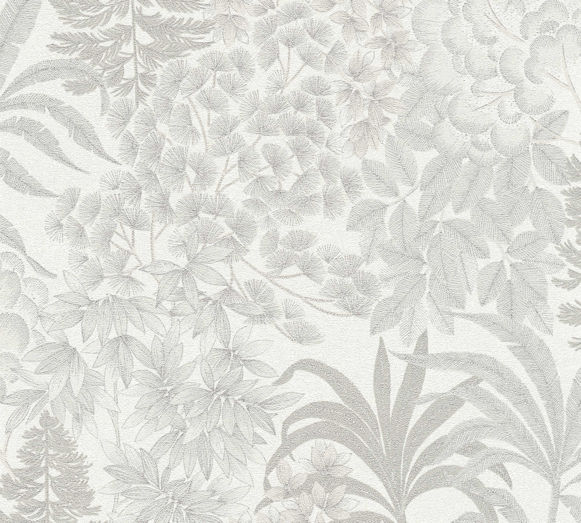 living walls Vliestapete »Metropolitan Stories. Travel Styles. Tapete Floral Blätter« abstrakt | gemustert | leicht glänzend strukturiert Blumen-Tapete Pflanzen Blätter verspielt Tapeten Wohnzimmer modern