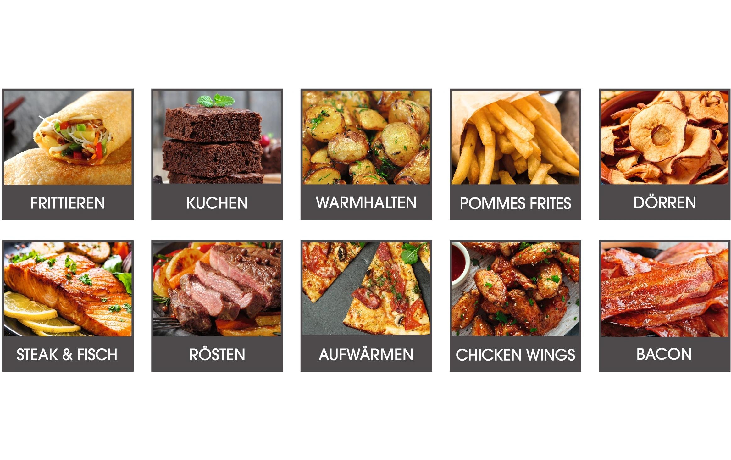 GOURMETmaxx Heißluftfritteuse »6 kg, Schwarz« 2400 W