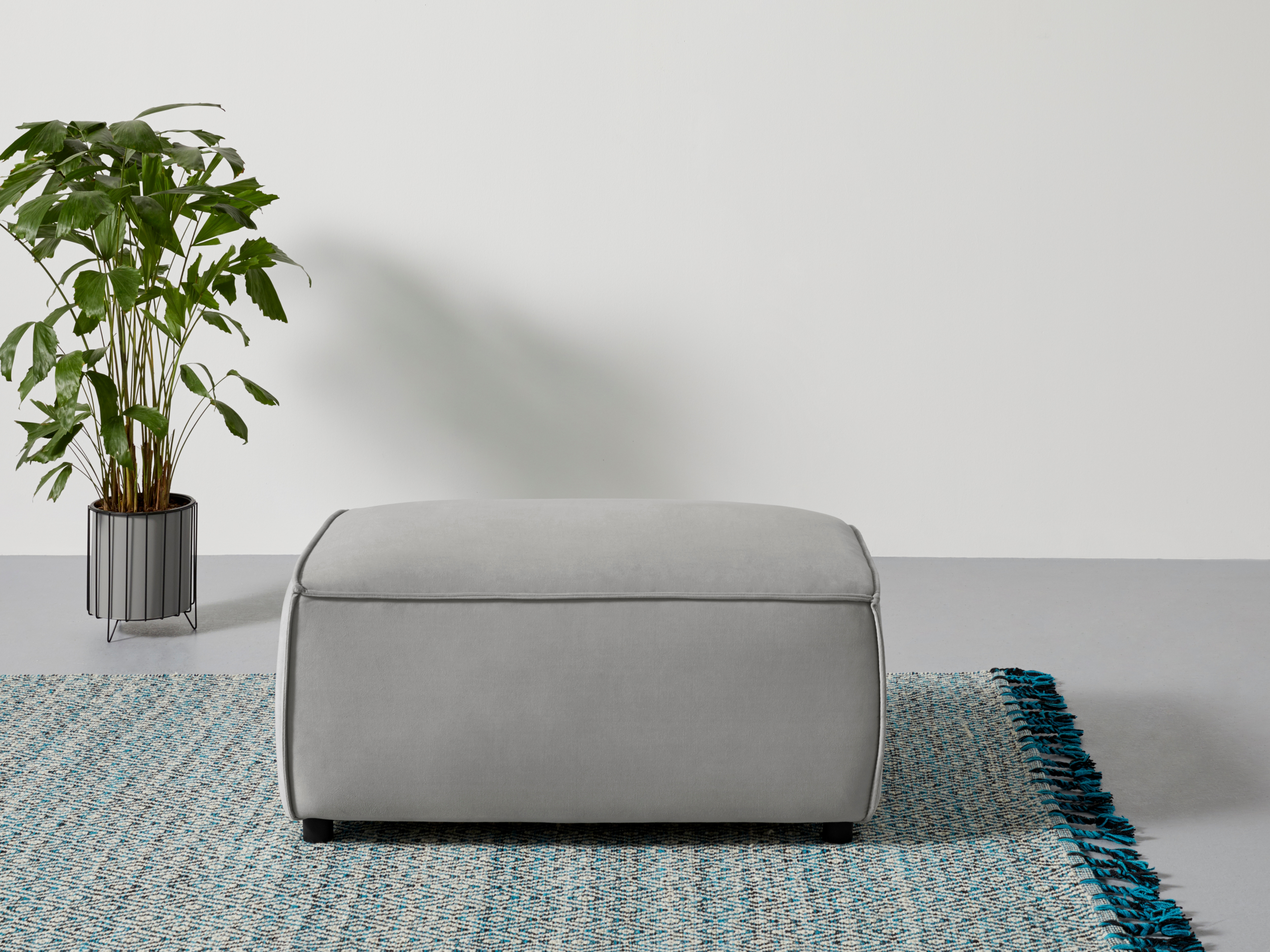 Home affaire Polsterhocker "Marva, B: 100 cm" passend zur Polsterserie "Marva", Federkern
