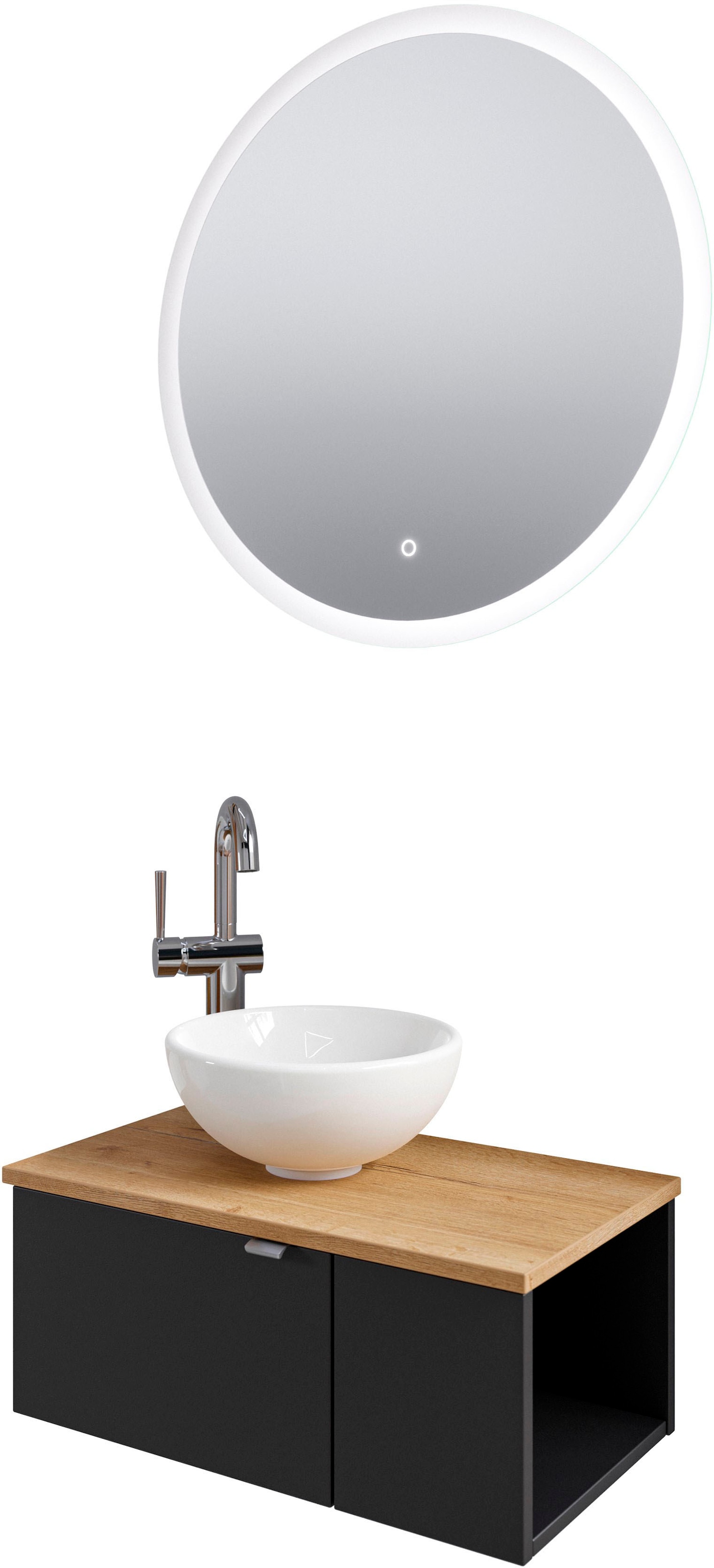 Saphir Badmöbel-Set "Serie 6915" 4 Stk. tlg. Gäste-Bad, 70 cm breit, mit LE günstig online kaufen