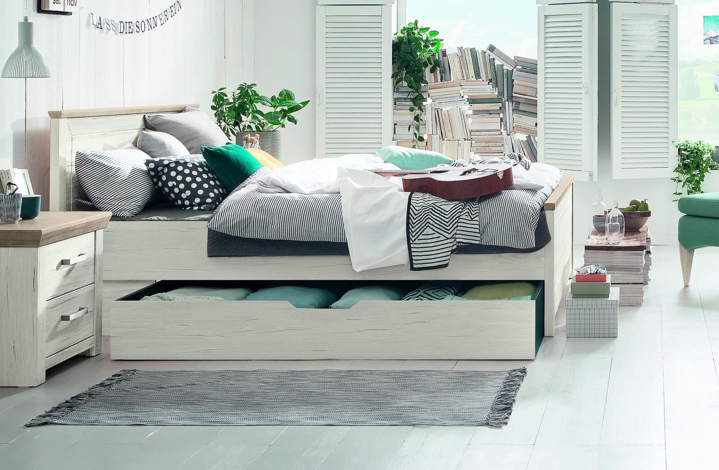 Bett by Breiten, Typ | »Oakland«, Pino set in 81 zwei Musterring one und 82, BAUR Aurelio