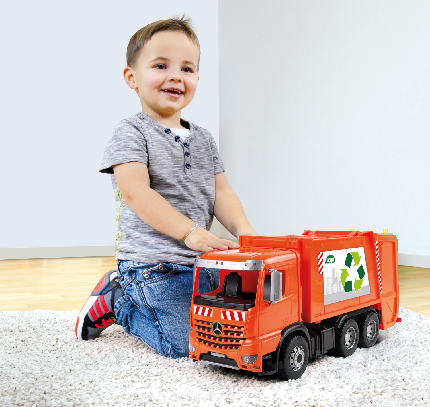 Lena® Spielzeug-Müllwagen »Worxx, Mercedes-Benz Arocs«, Made in Europe