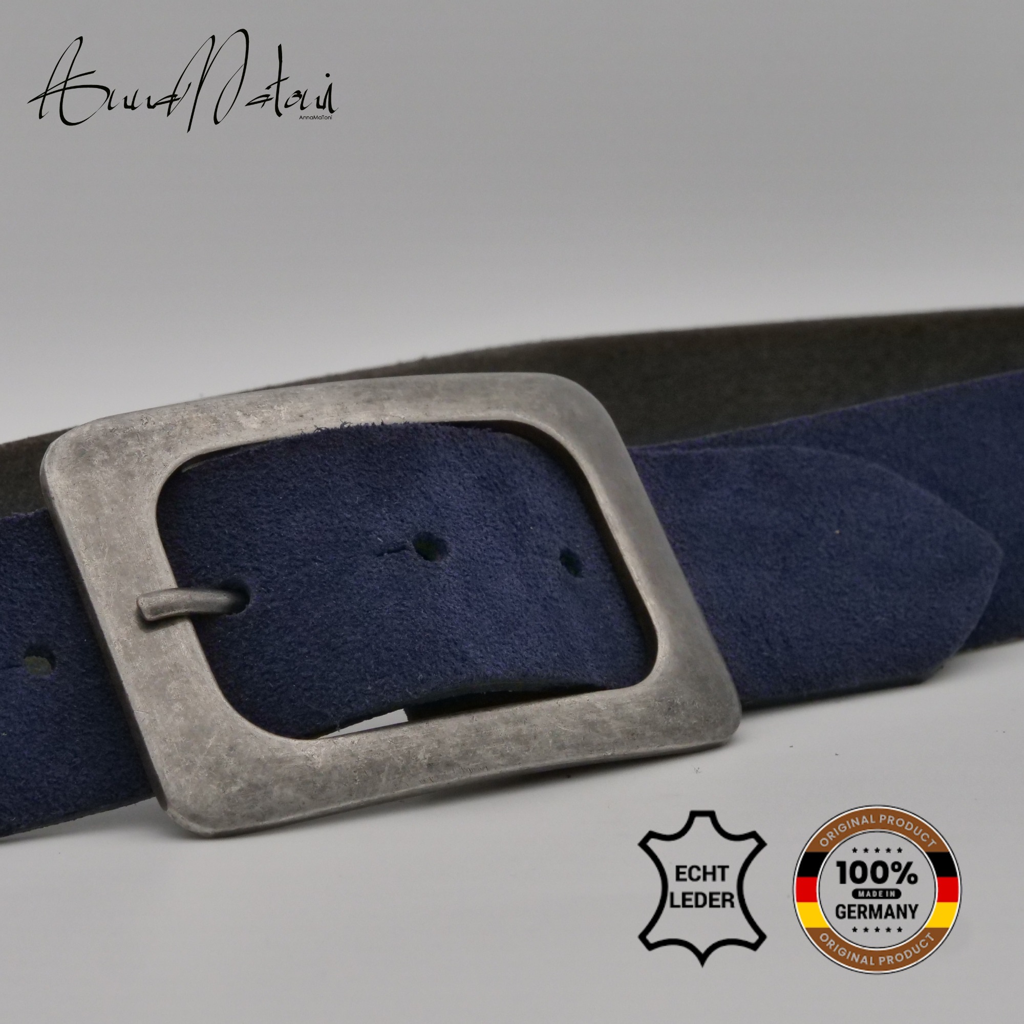 AnnaMatoni Ledergürtel "AnnaMatoni Damen Ledergürtel in hochwertigem Velour günstig online kaufen