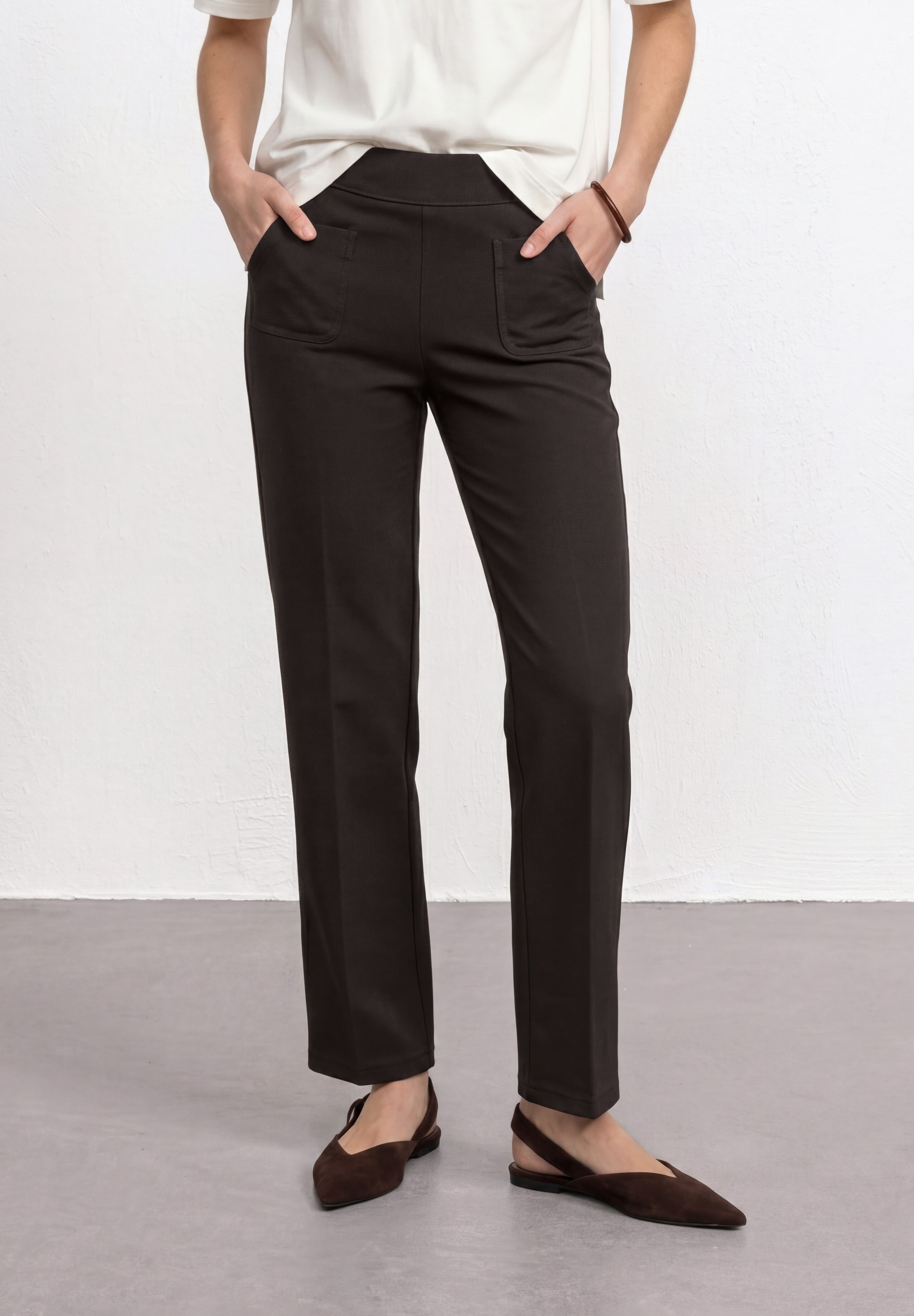 STREET ONE Jerseyhose "Style Amalia" mit Gummizug und Stretch / Viskose