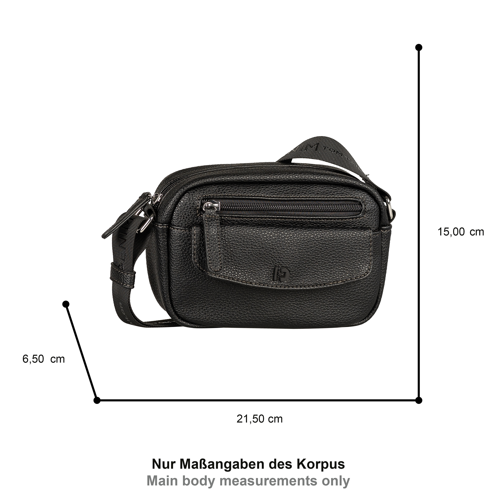 TOM TAILOR Denim Umhängetasche »Fara«, weicher softer Style mit Kontrastgewebeband und glossy Logodruck