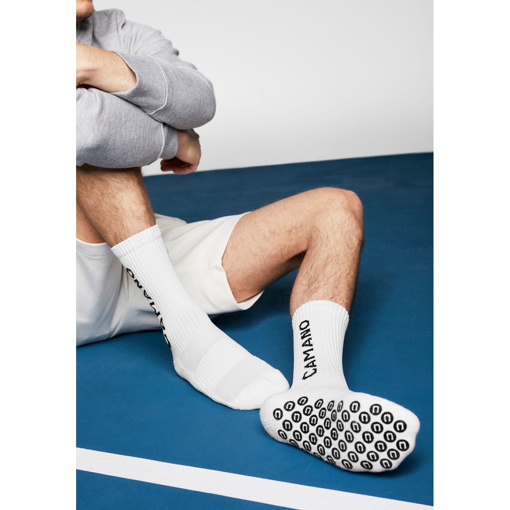 Camano Socken »Sportsocken mit Grip Extrastark Anti Rutsch Fußballsocken«