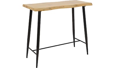 Bartisch »GABI«, Baumkantentisch, 120 cm Breite, Industrial Design, Wildeiche oder Grau