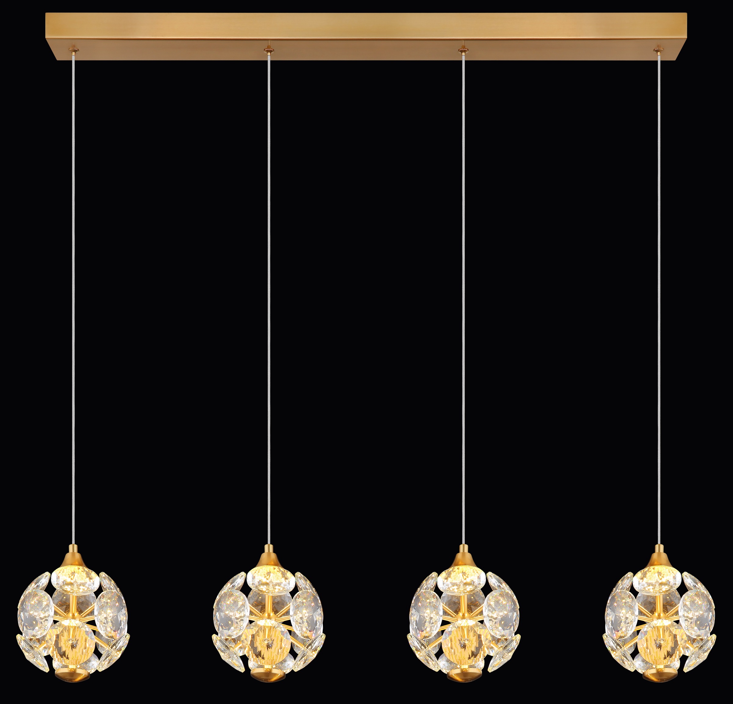GLOBO LIGHTING LED Pendelleuchte »VIRINA« LED-Modul 1 Stk. Warmweiß Hängelampe/Hängeleuchte/Wohnzimmer/Esstisch/elegant