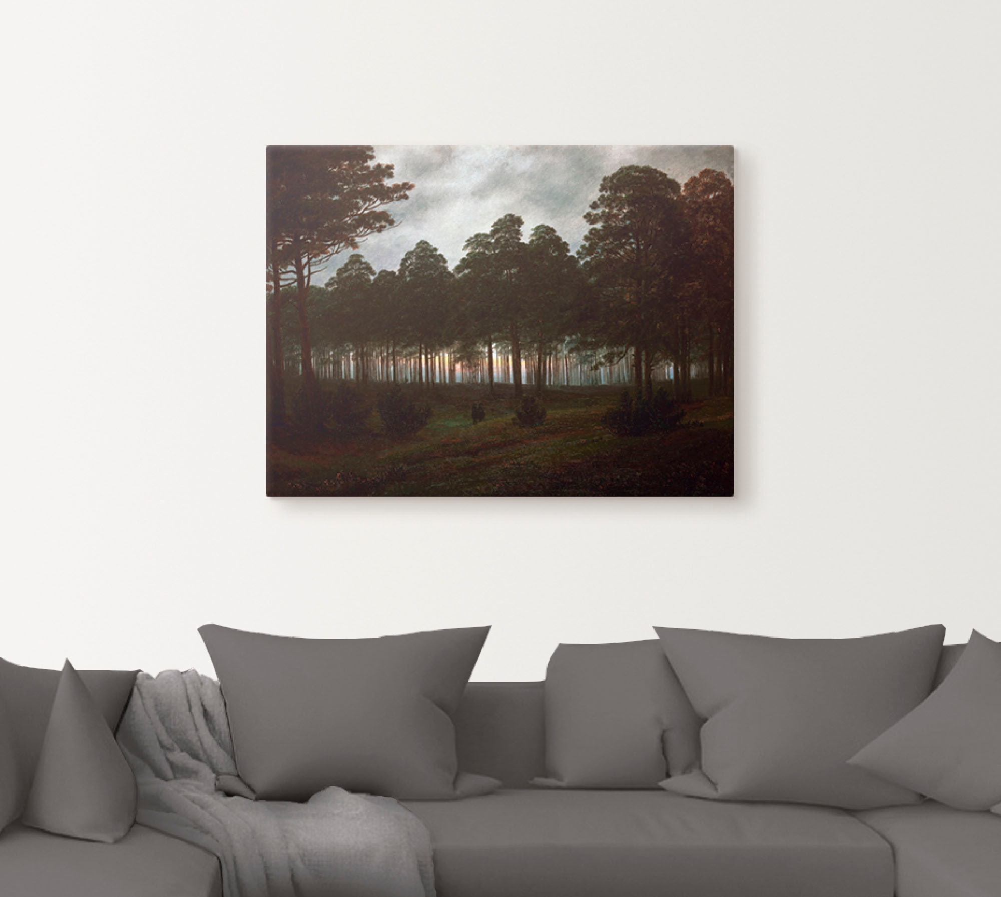 Artland Leinwandbild »Der Abend, um 1820/21«, Wald, (1 St.), auf Keilrahmen gespannt