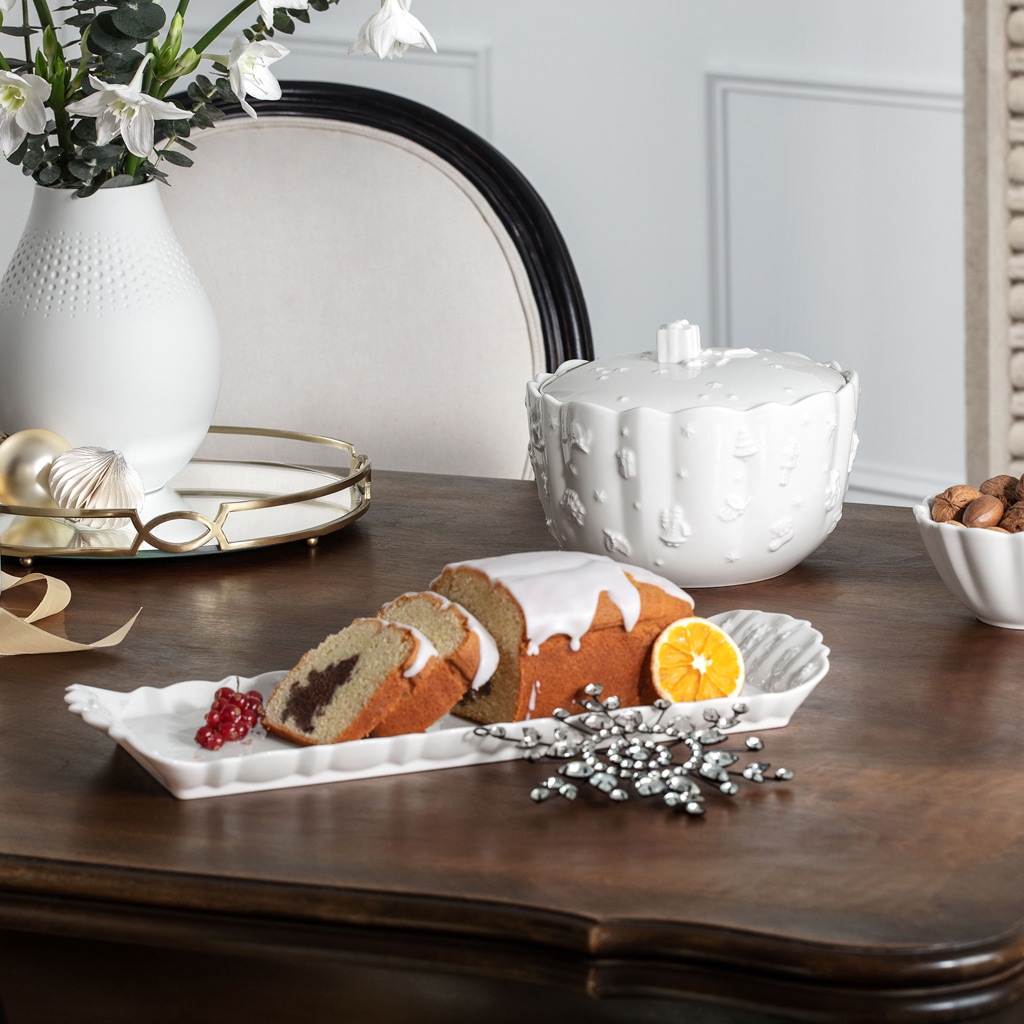 Villeroy & Boch Servierplatte »Königskuchenplatte Toy's Delight Royal Classic 40 x 16 cm weiß«