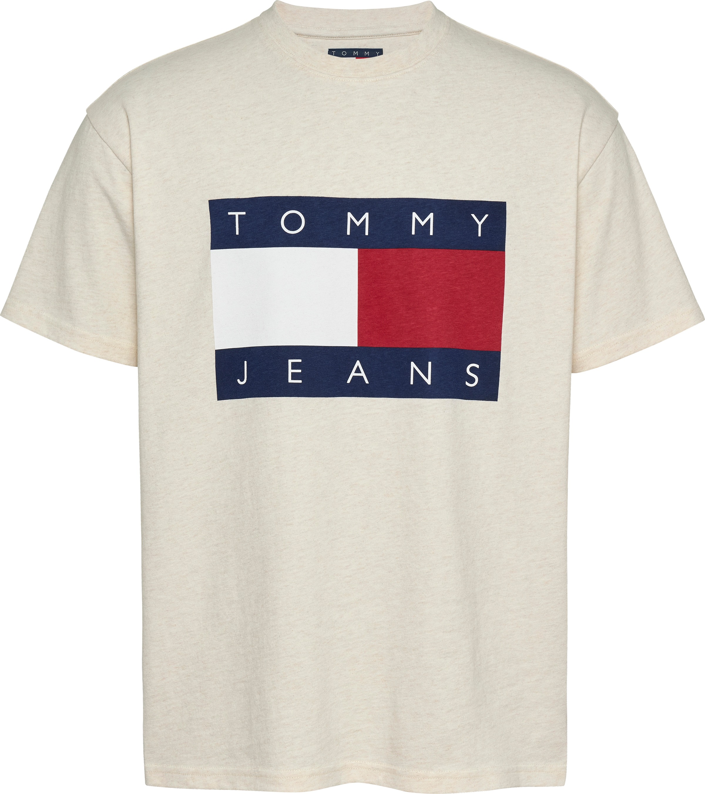 Tommy Jeans T-Shirt »TJM RLX MELANGE BIG FLAG TEE«, mit großem Logo