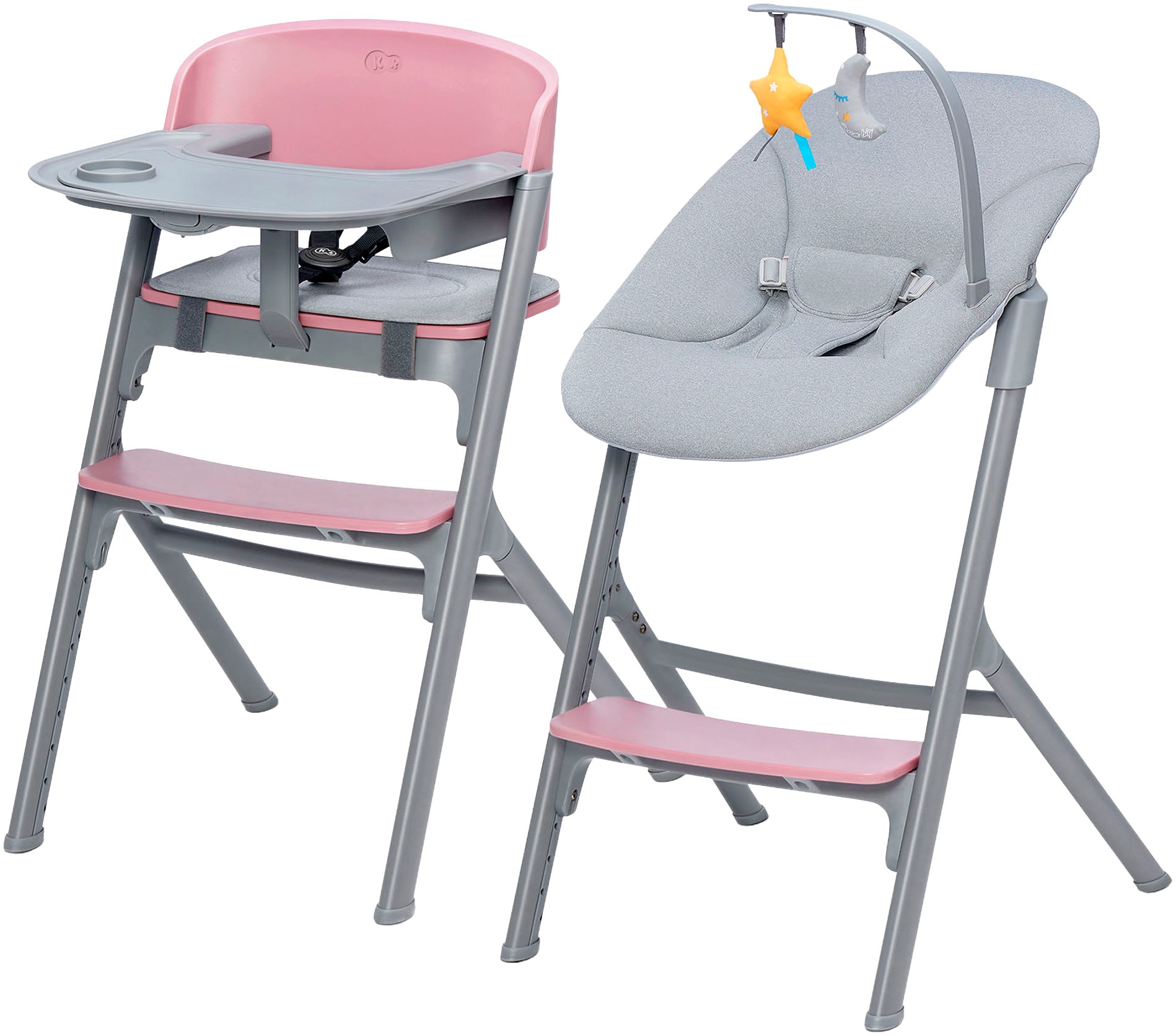 Kinderkraft Kombihochstuhl »LIVY mit CALMEE Wippe« (Set) 2 Stk.mit Wippe