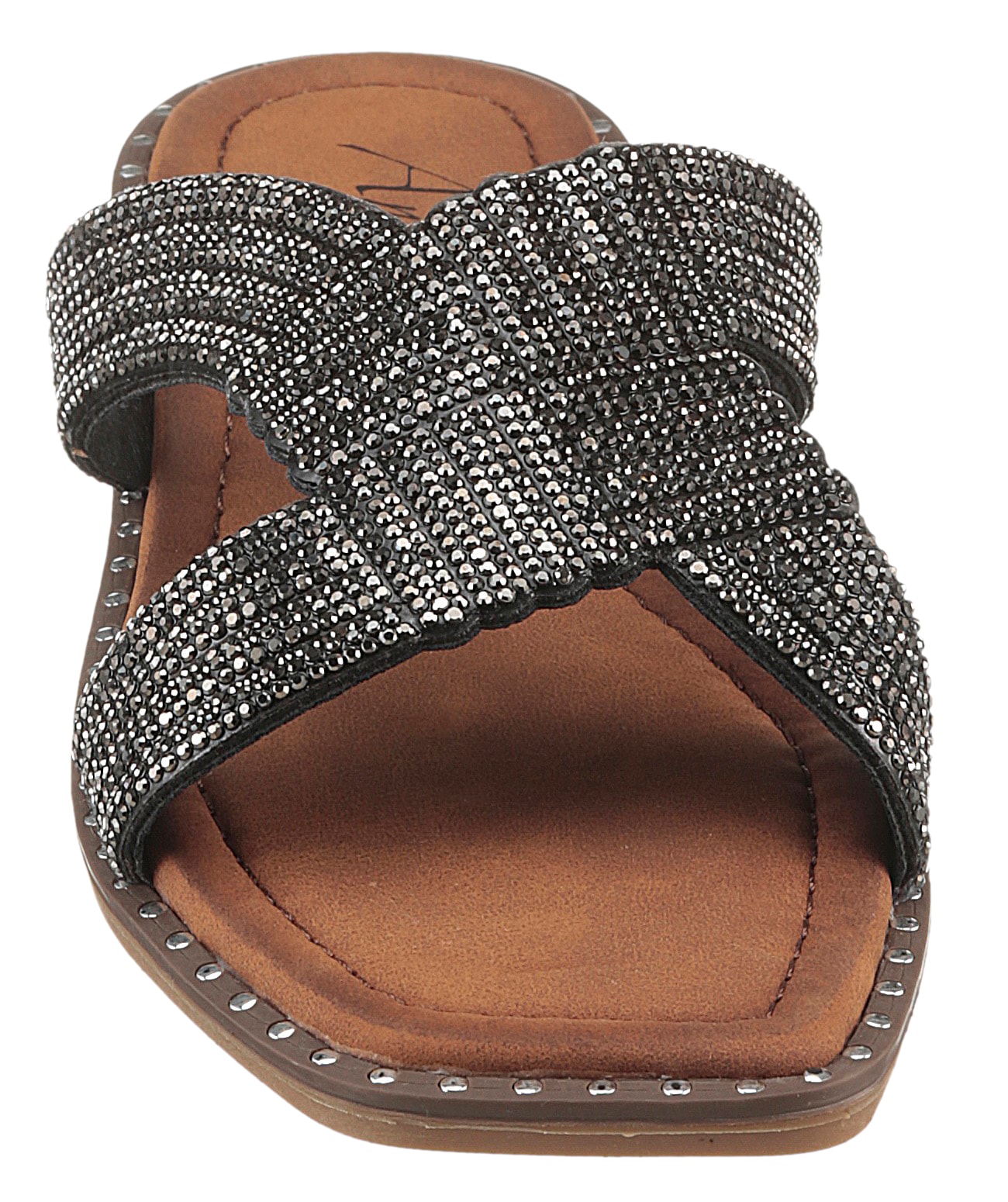 Aniston SHOES Pantolette, Flat, Sommerschuh, Strandschuh, Glitzersteine - NEUE KOLLEKTION